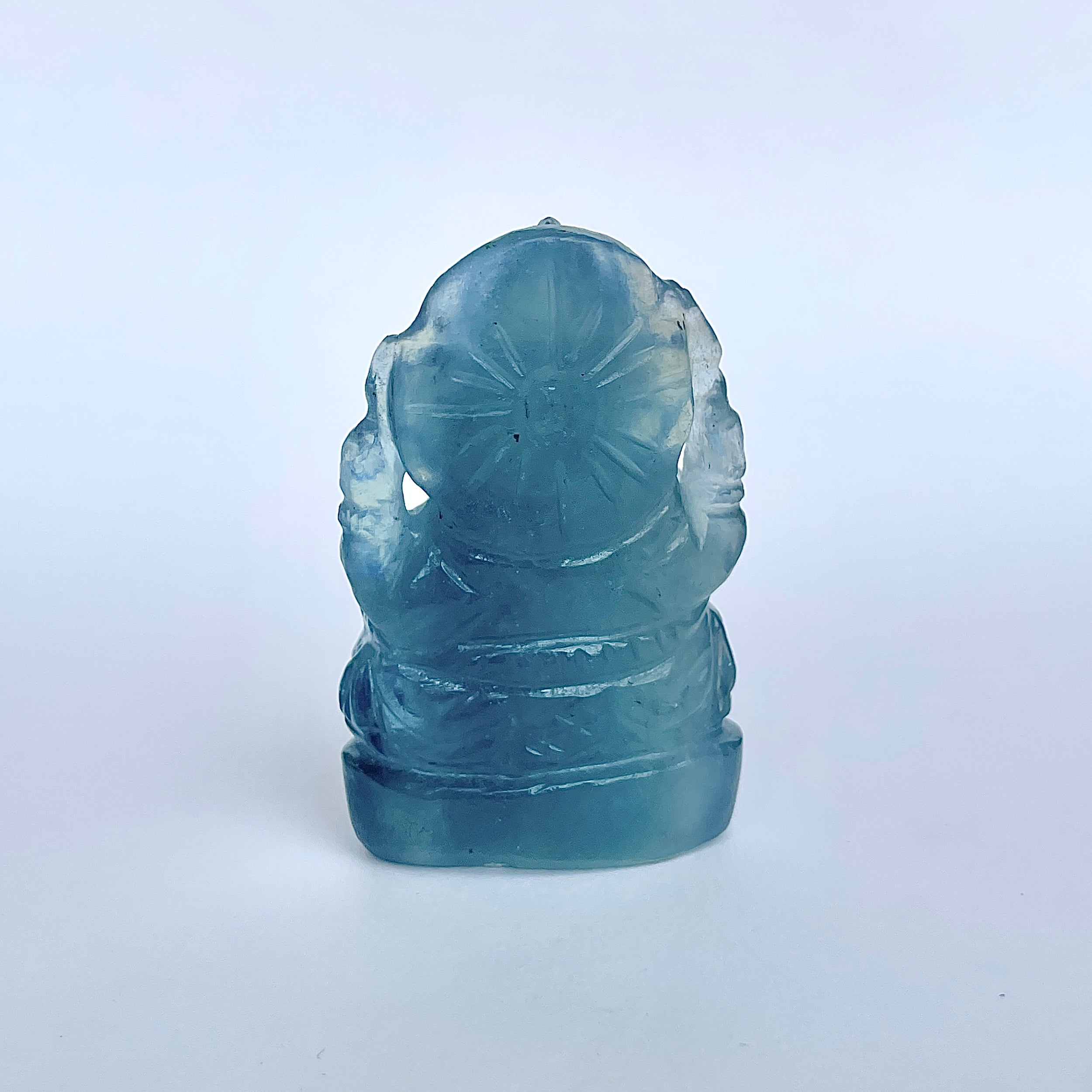 พระพิฆเนศทรงเครื่อง อะความารีน น้ำหนัก 354 กะรัต สูง 6.1 ซม.(AQM-MRT-14.)