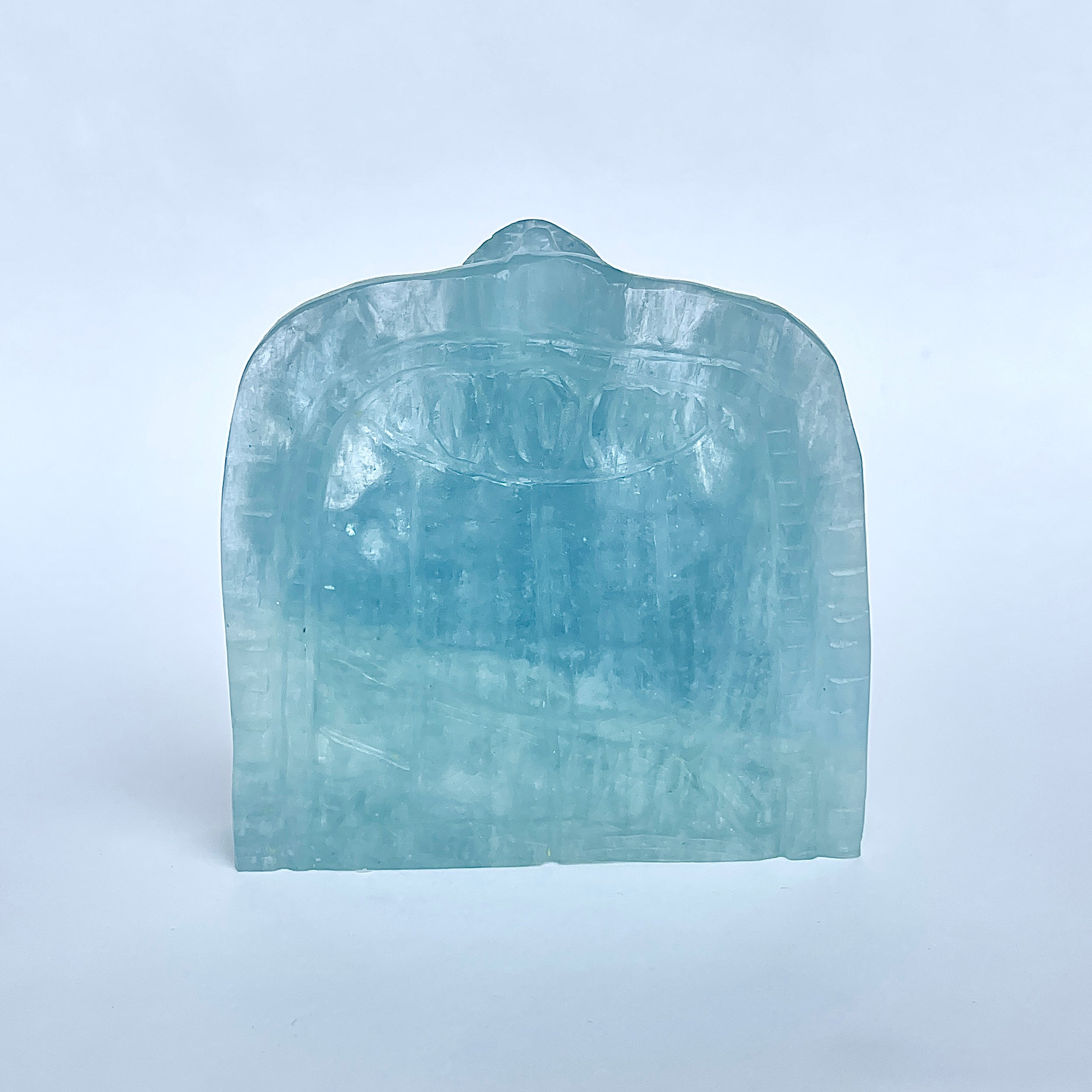 พระพิฆเนศทรงเครื่องอความารีน น้ำหนัก 1154 กะรัต ส่วนสูง 7.9 ซม.(AQM-MRT-23.)