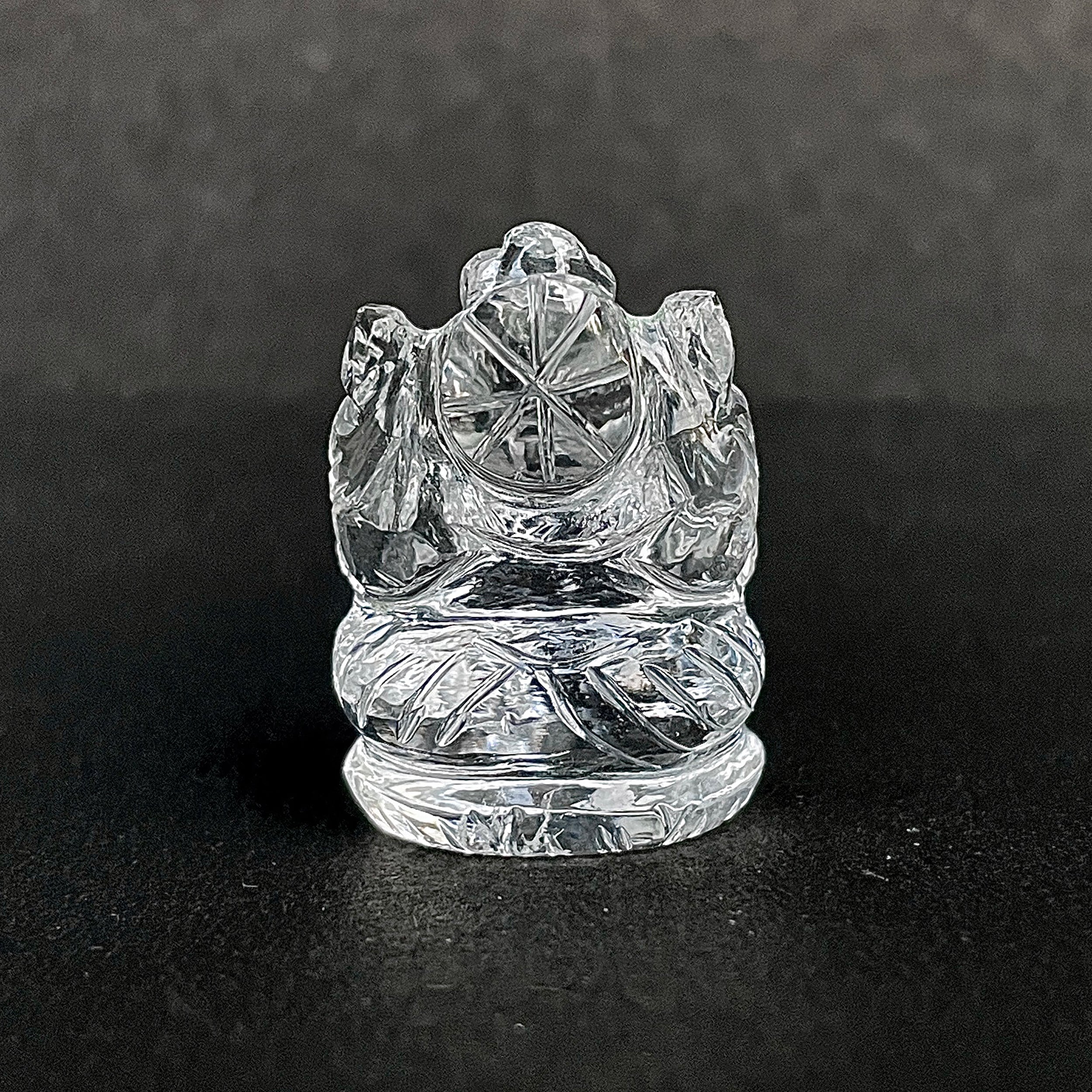 รูปเคารพพระพิฆเนศคริสตัลควอตซ์ 84.5 กะรัต สูง 3 ซม.(CST-MRT-101.)