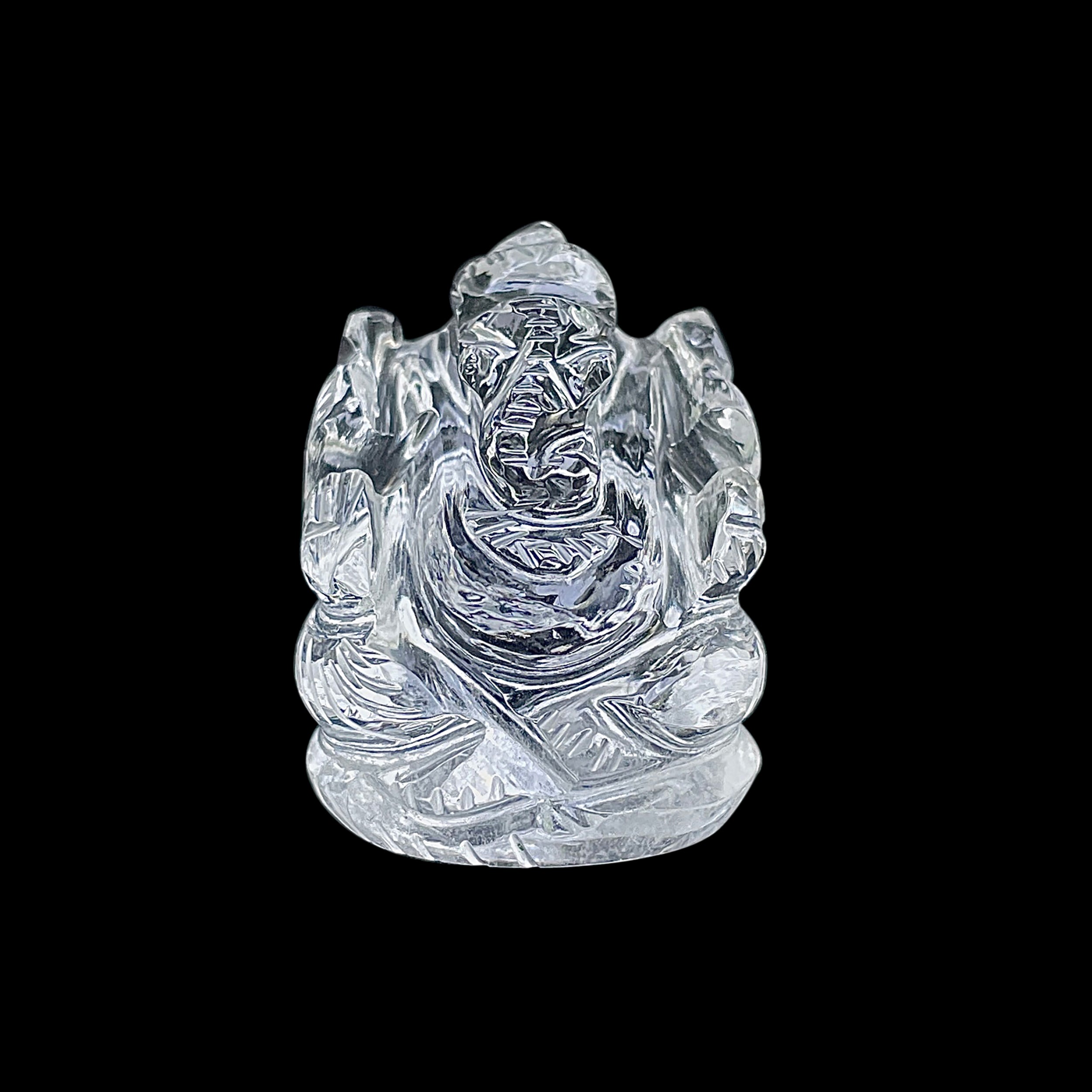 Crystal Quartz Ganesha Idol 139 Carat Idol Height-3.3 CM-(CST-MRT-103.)