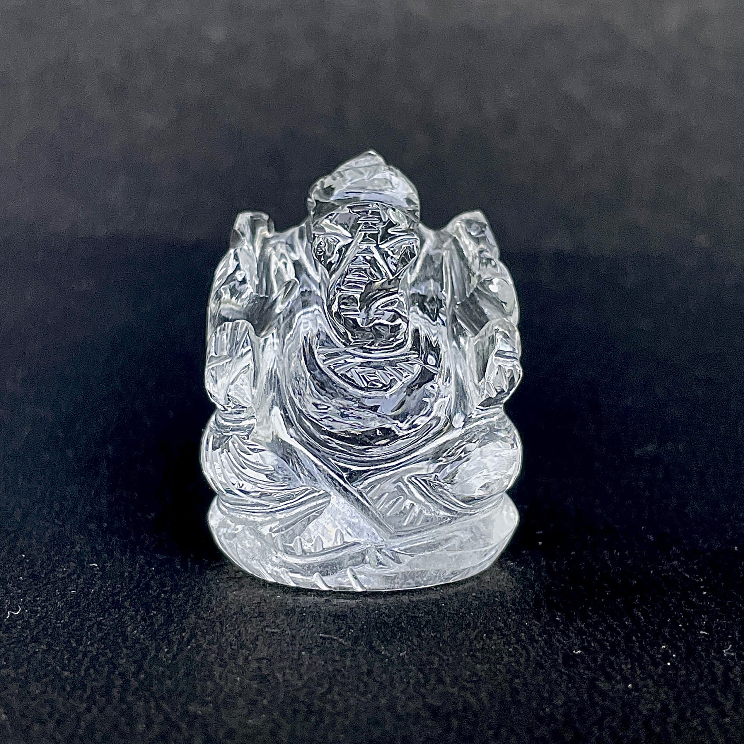 Crystal Quartz Ganesha Idol 139 Carat Idol Height-3.3 CM-(CST-MRT-103.)