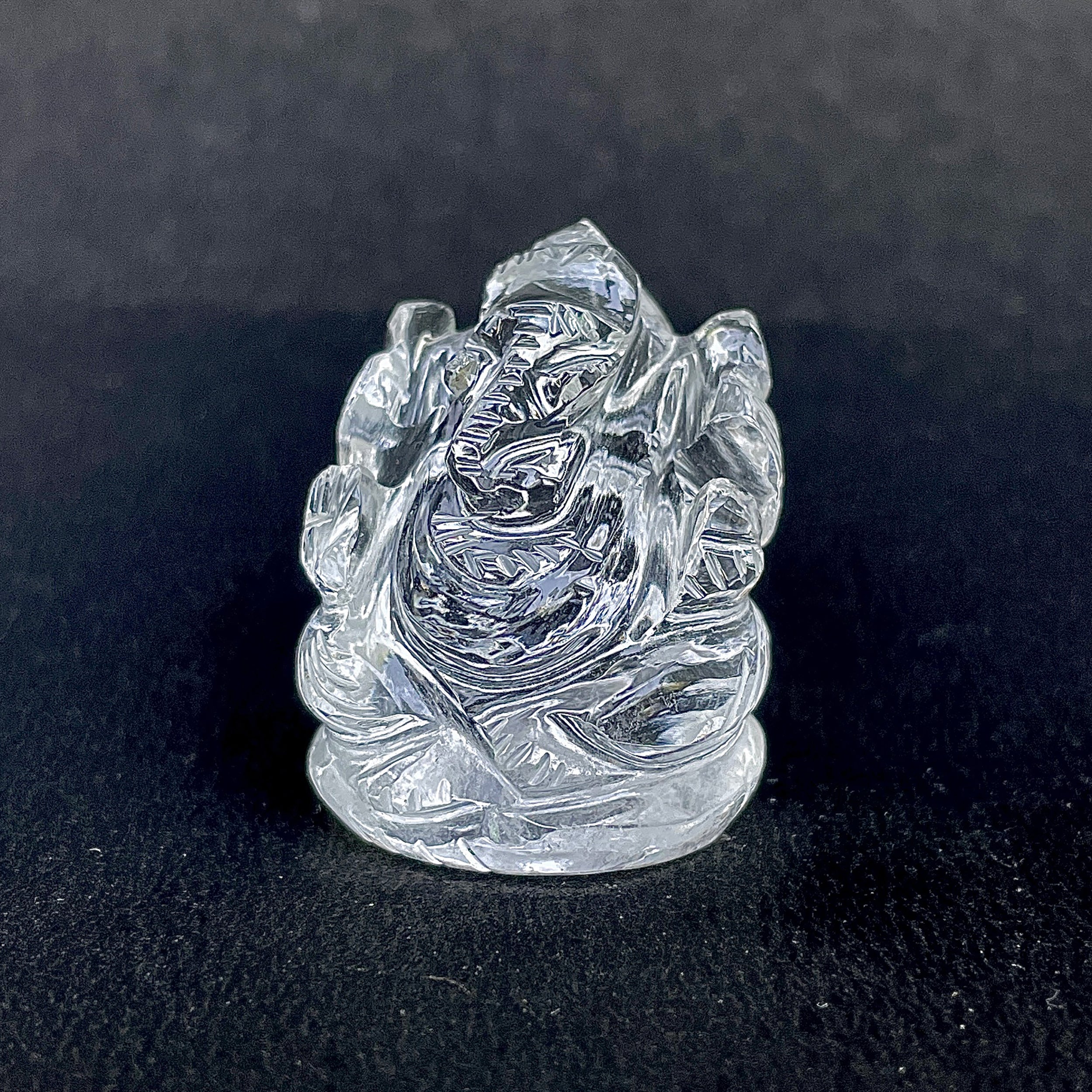 Crystal Quartz Ganesha Idol 139 Carat Idol Height-3.3 CM-(CST-MRT-103.)