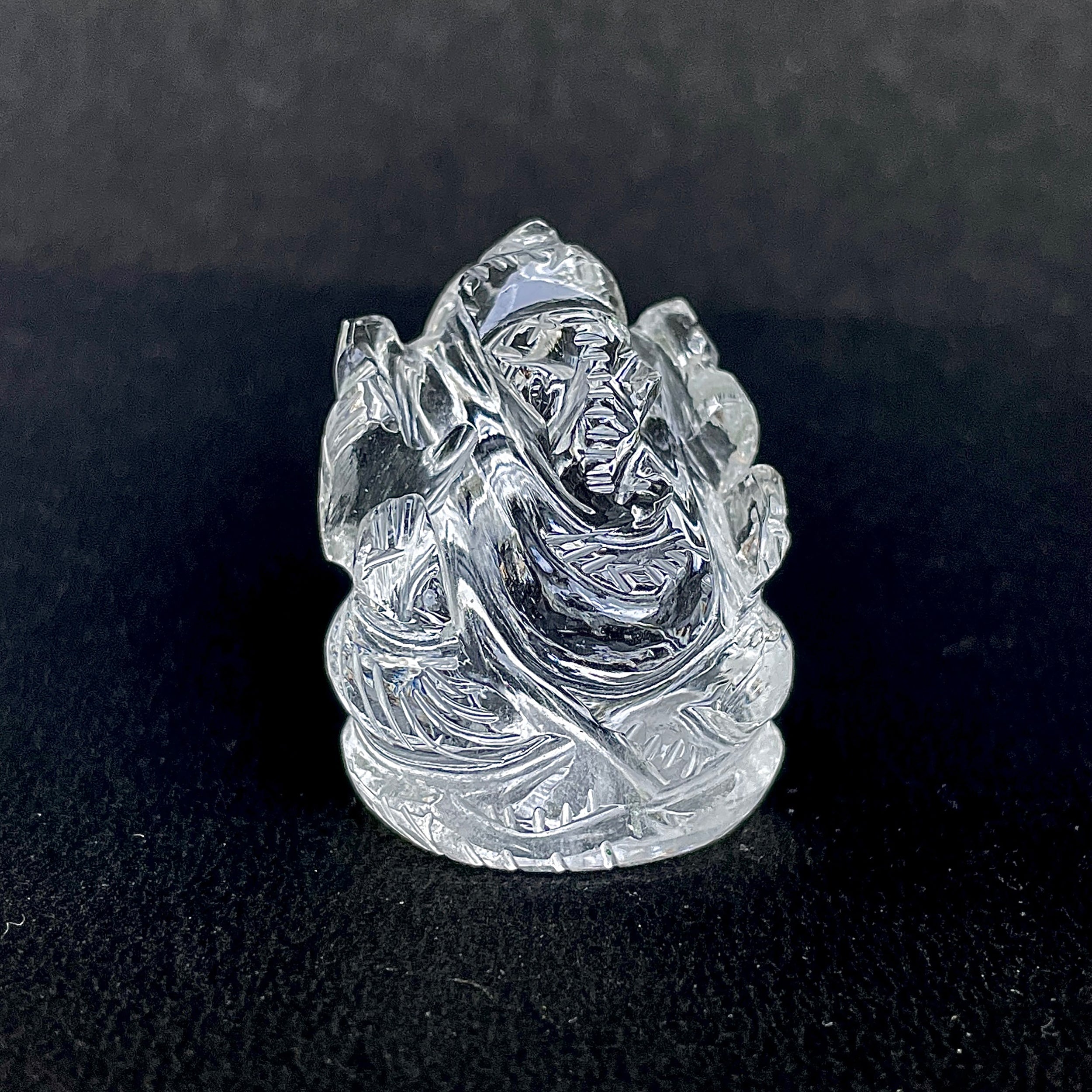 Crystal Quartz Ganesha Idol 139 Carat Idol Height-3.3 CM-(CST-MRT-103.)