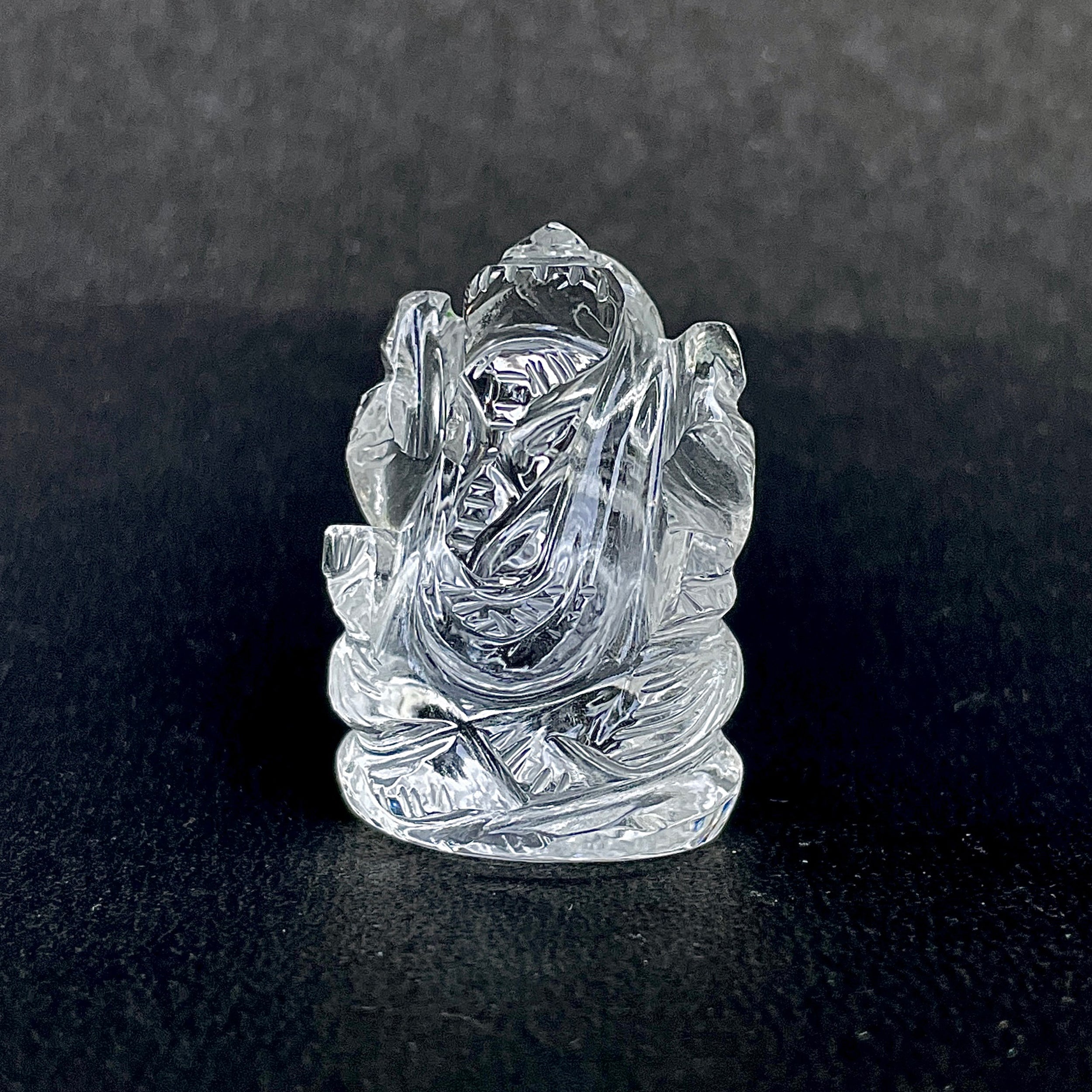 รูปเคารพพระพิฆเนศคริสตัลควอตซ์ 94.5 กะรัต สูง 3.3 ซม.(CST-MRT-104.)