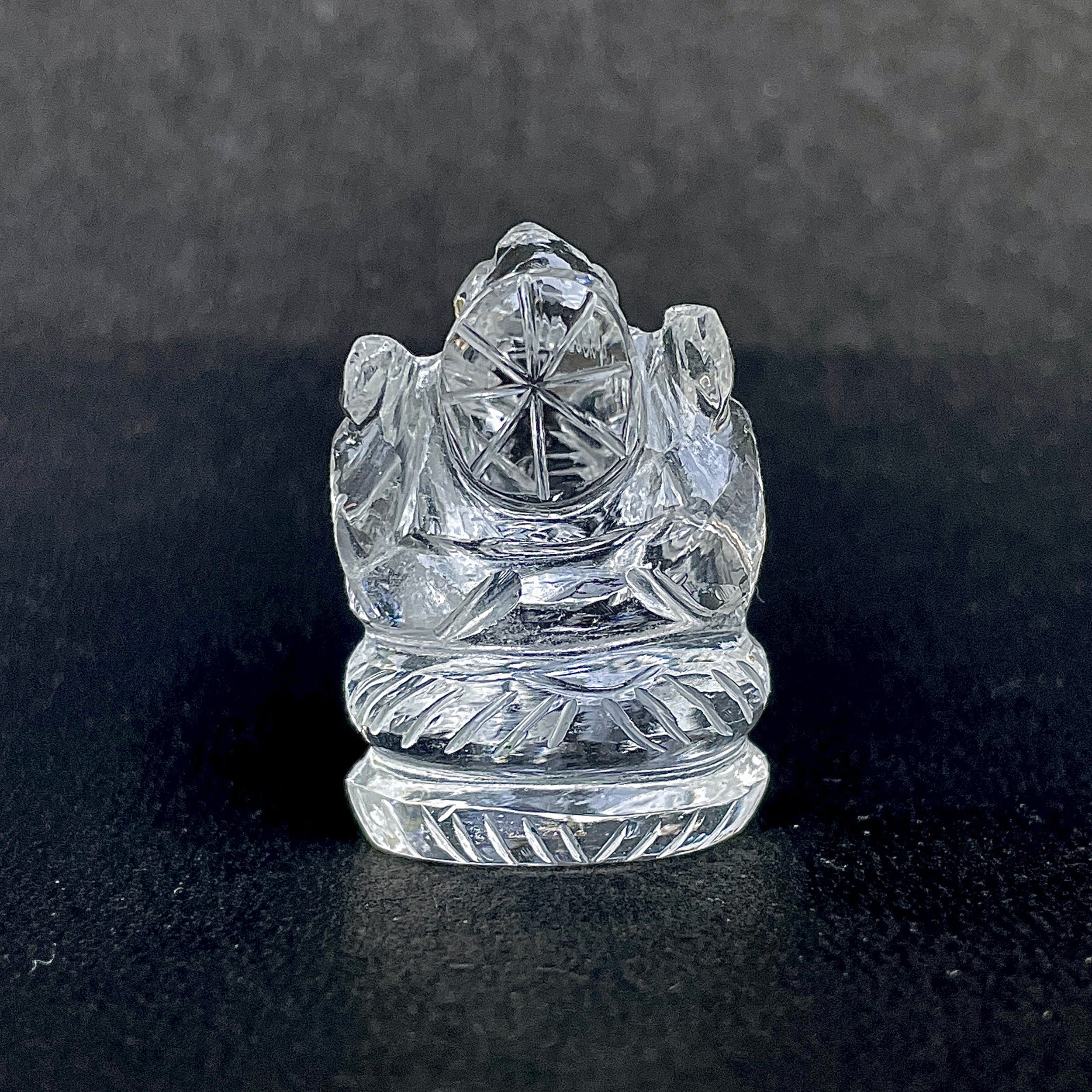 รูปเคารพพระพิฆเนศคริสตัลควอตซ์ 94.5 กะรัต สูง 3.3 ซม.(CST-MRT-104.)