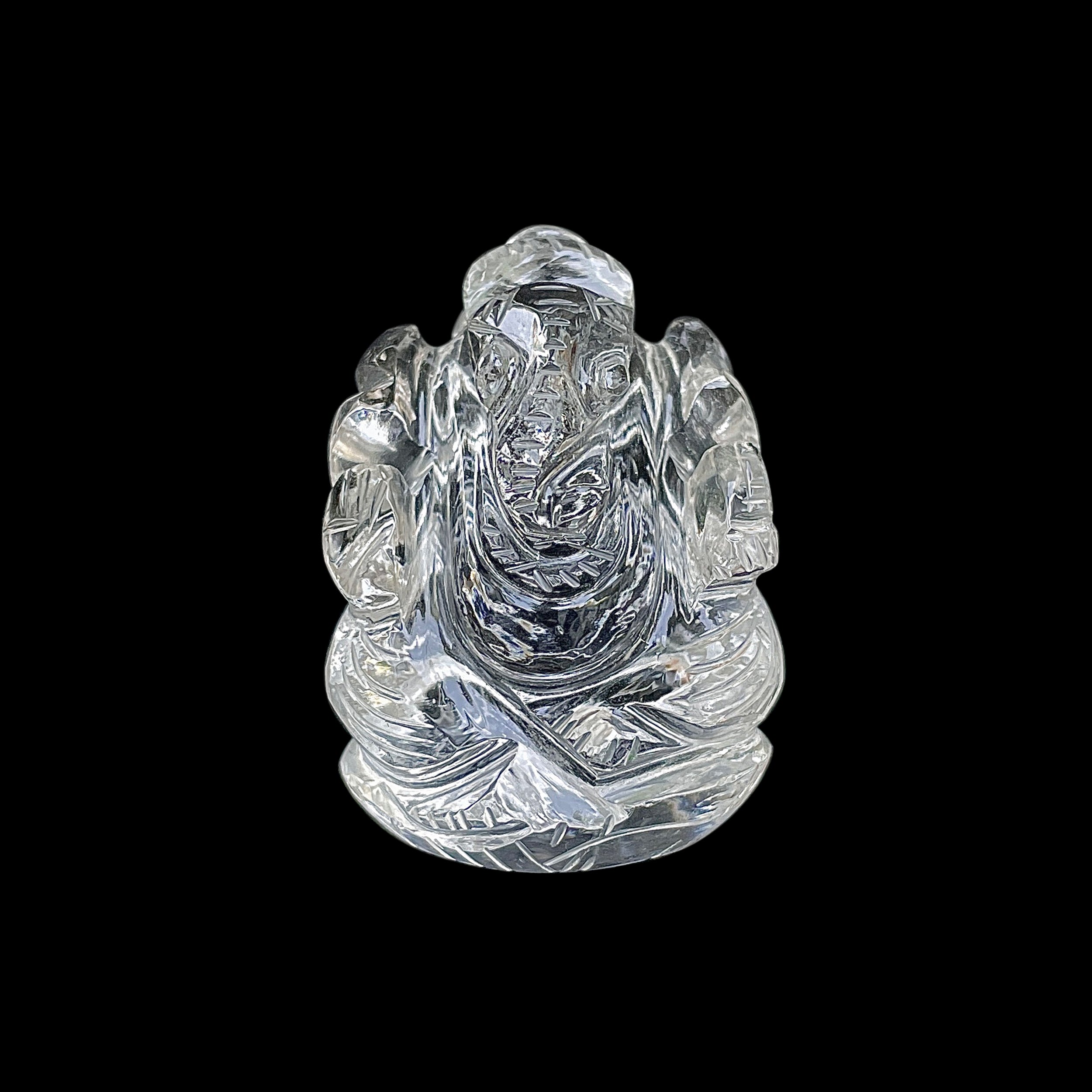 รูปเคารพพระพิฆเนศคริสตัลควอตซ์ 238.5 กะรัต สูง 4 ซม.(CST-MRT-105.)