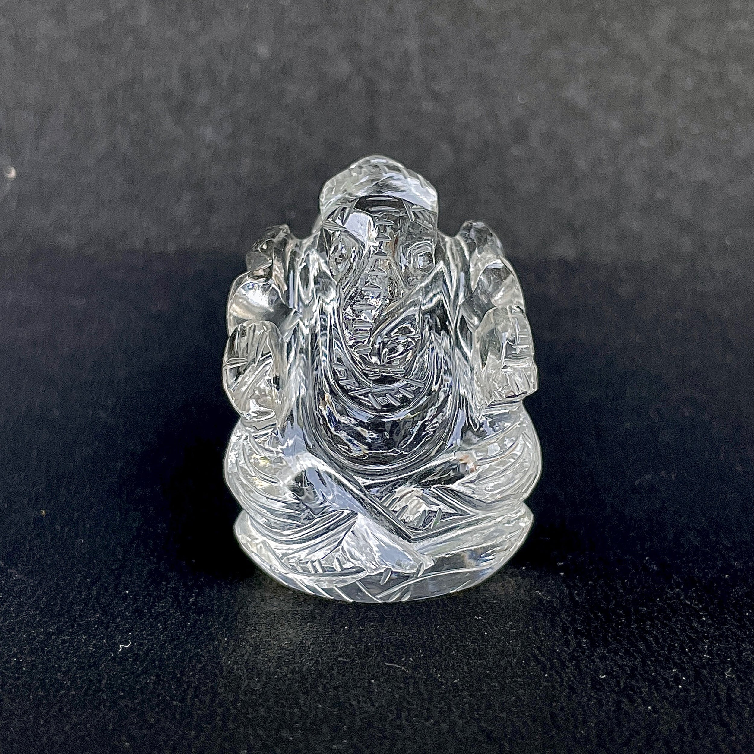 รูปเคารพพระพิฆเนศคริสตัลควอตซ์ 238.5 กะรัต สูง 4 ซม.(CST-MRT-105.)