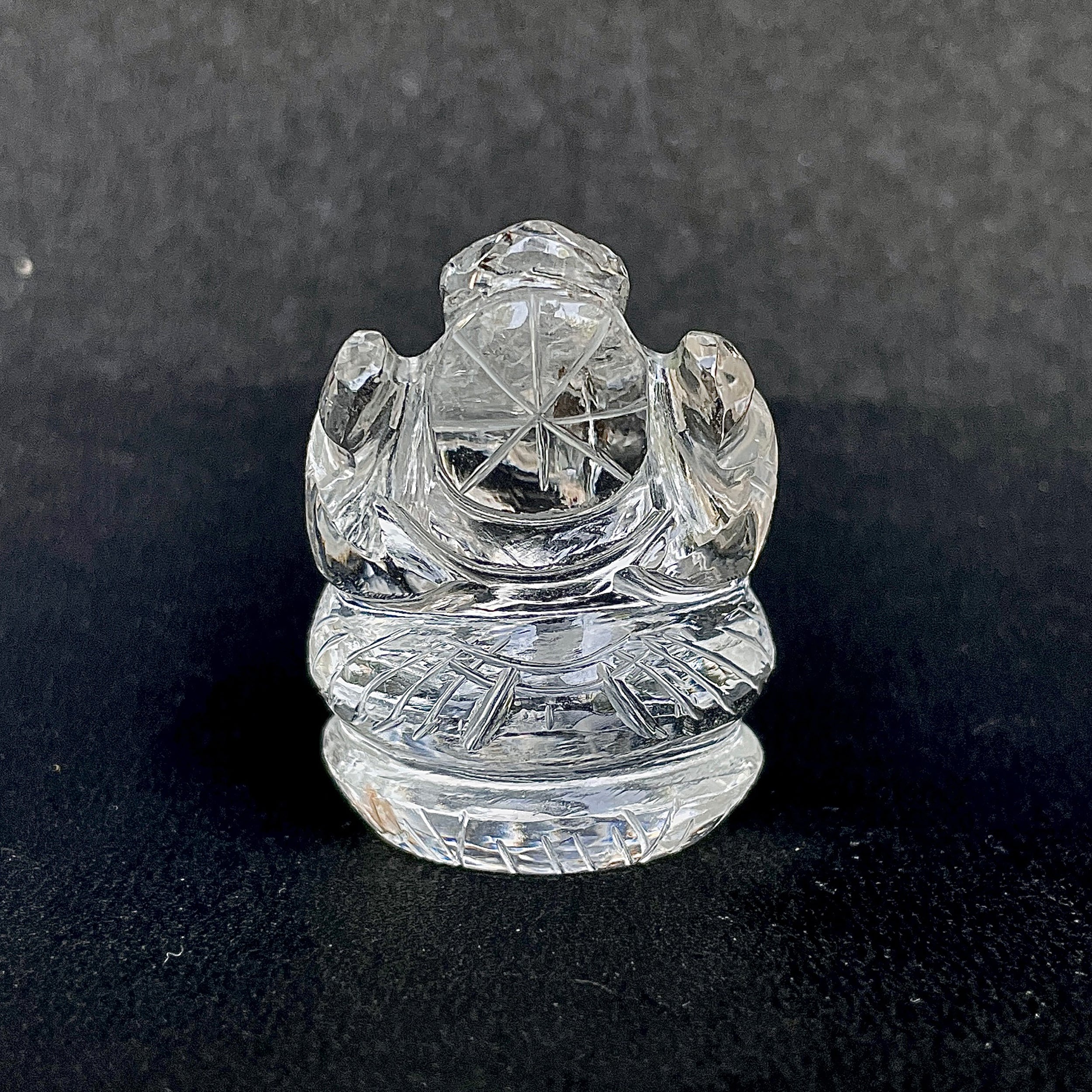 รูปเคารพพระพิฆเนศคริสตัลควอตซ์ 238.5 กะรัต สูง 4 ซม.(CST-MRT-105.)