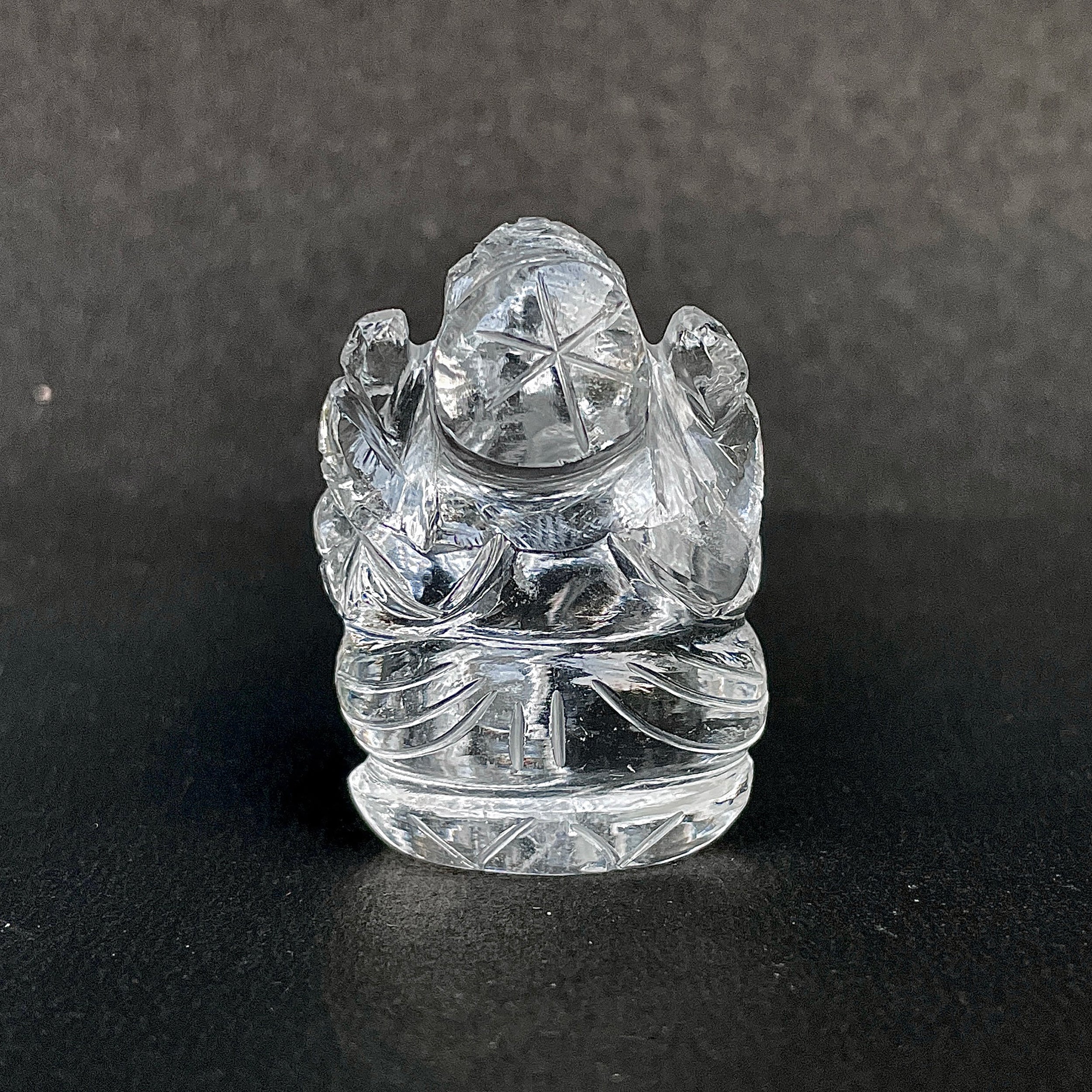 รูปเคารพพระพิฆเนศคริสตัลควอตซ์ 178 กะรัต สูง 4.3 ซม.(CST-MRT-108.)