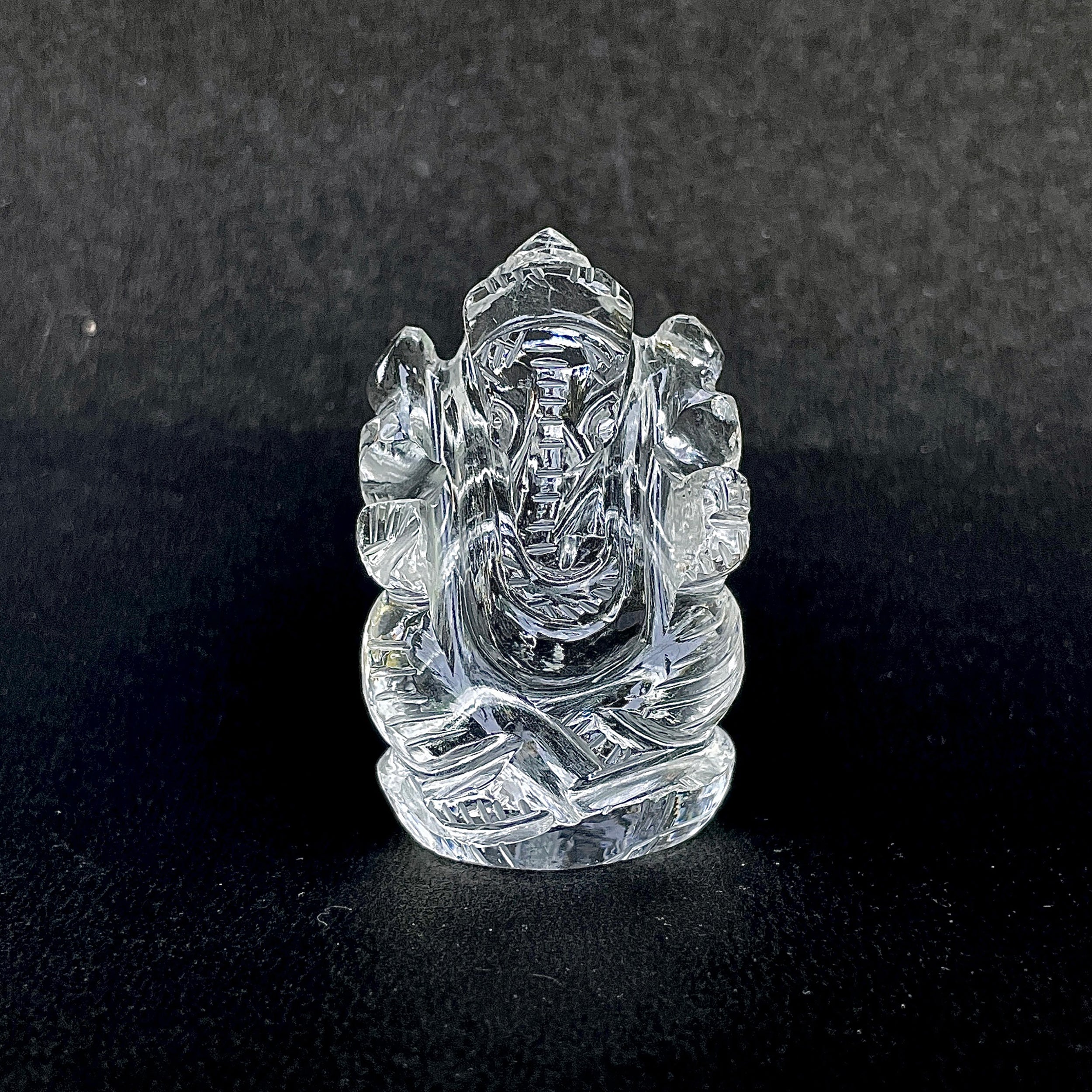 รูปเคารพพระพิฆเนศคริสตัลควอตซ์ 246 กะรัต สูง 4.8 ซม.(CST-MRT-109.)