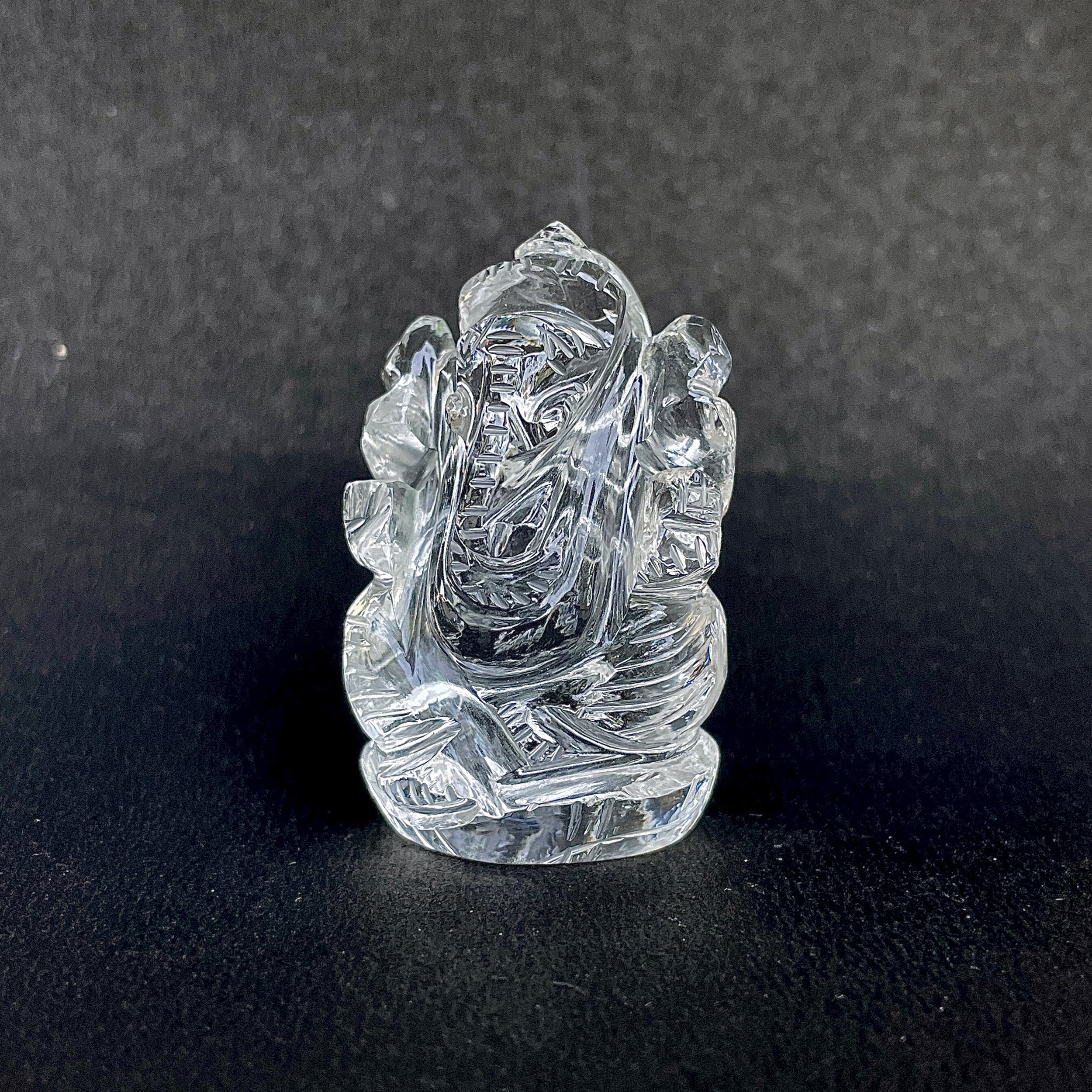 รูปเคารพพระพิฆเนศคริสตัลควอตซ์ 246 กะรัต สูง 4.8 ซม.(CST-MRT-109.)