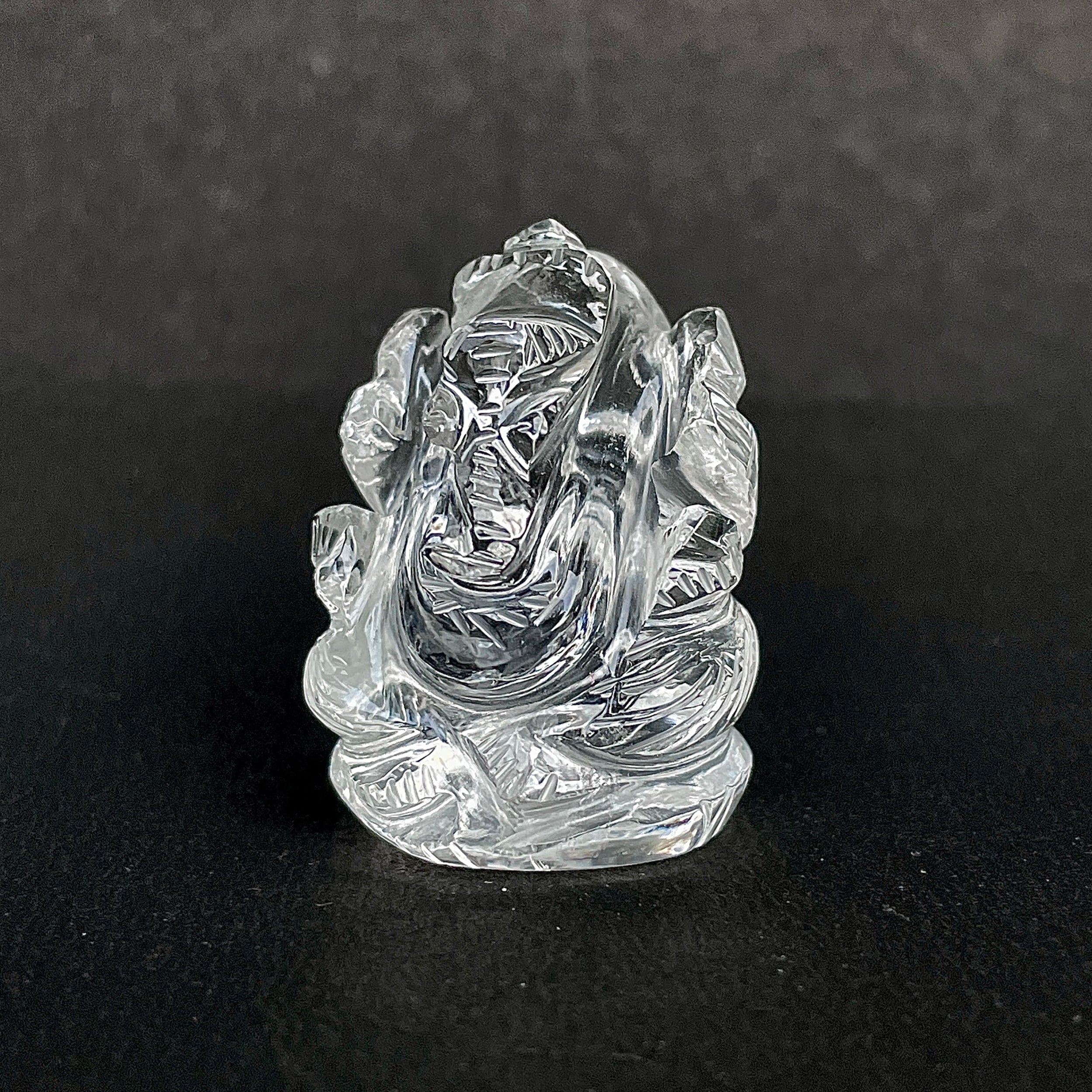 รูปเคารพพระพิฆเนศคริสตัลควอตซ์ 130 กะรัต สูง 3.3 ซม.(CST-MRT-110.)