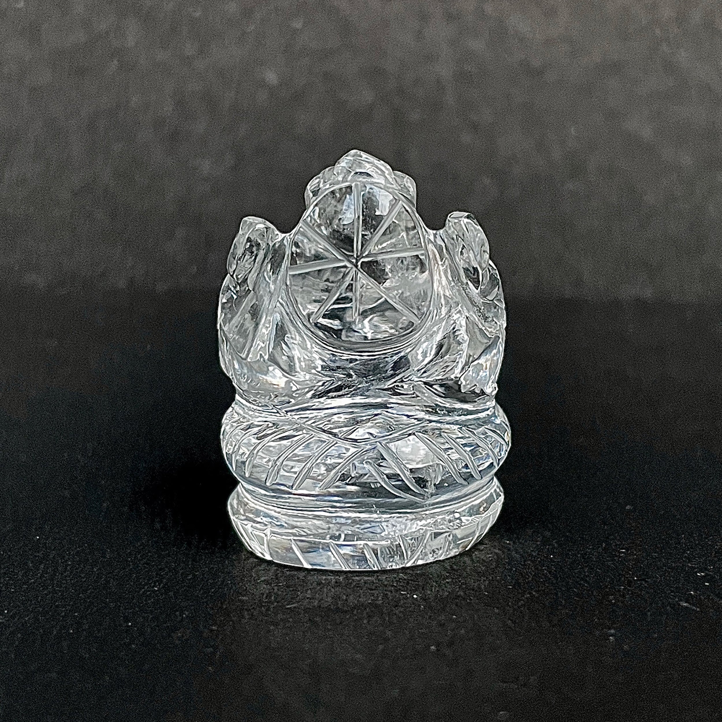 รูปเคารพพระพิฆเนศคริสตัลควอตซ์ 130 กะรัต สูง 3.3 ซม.(CST-MRT-110.)