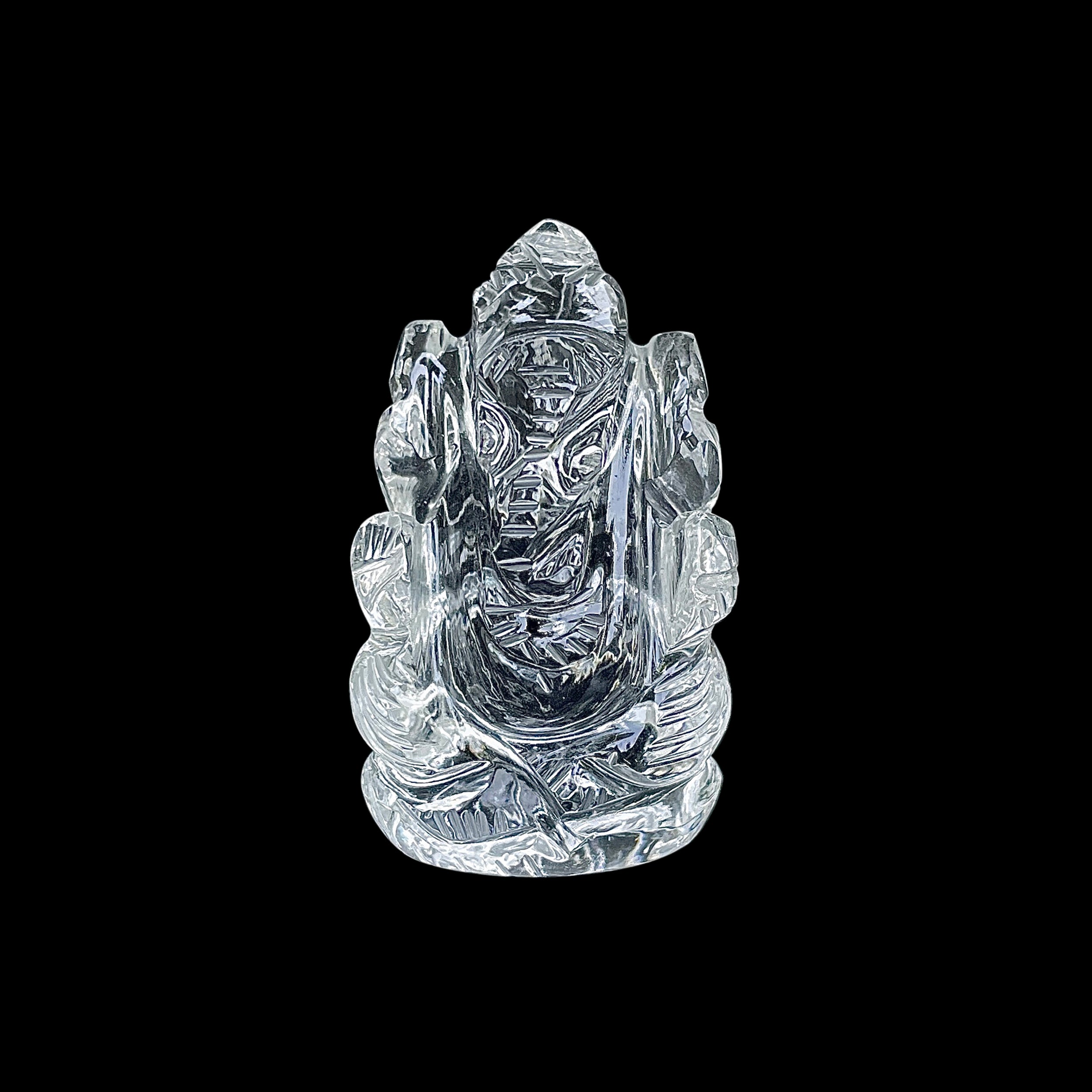 รูปเคารพพระพิฆเนศคริสตัลควอตซ์ 106.5 กะรัต สูง 3.8 ซม.(CST-MRT-111.)