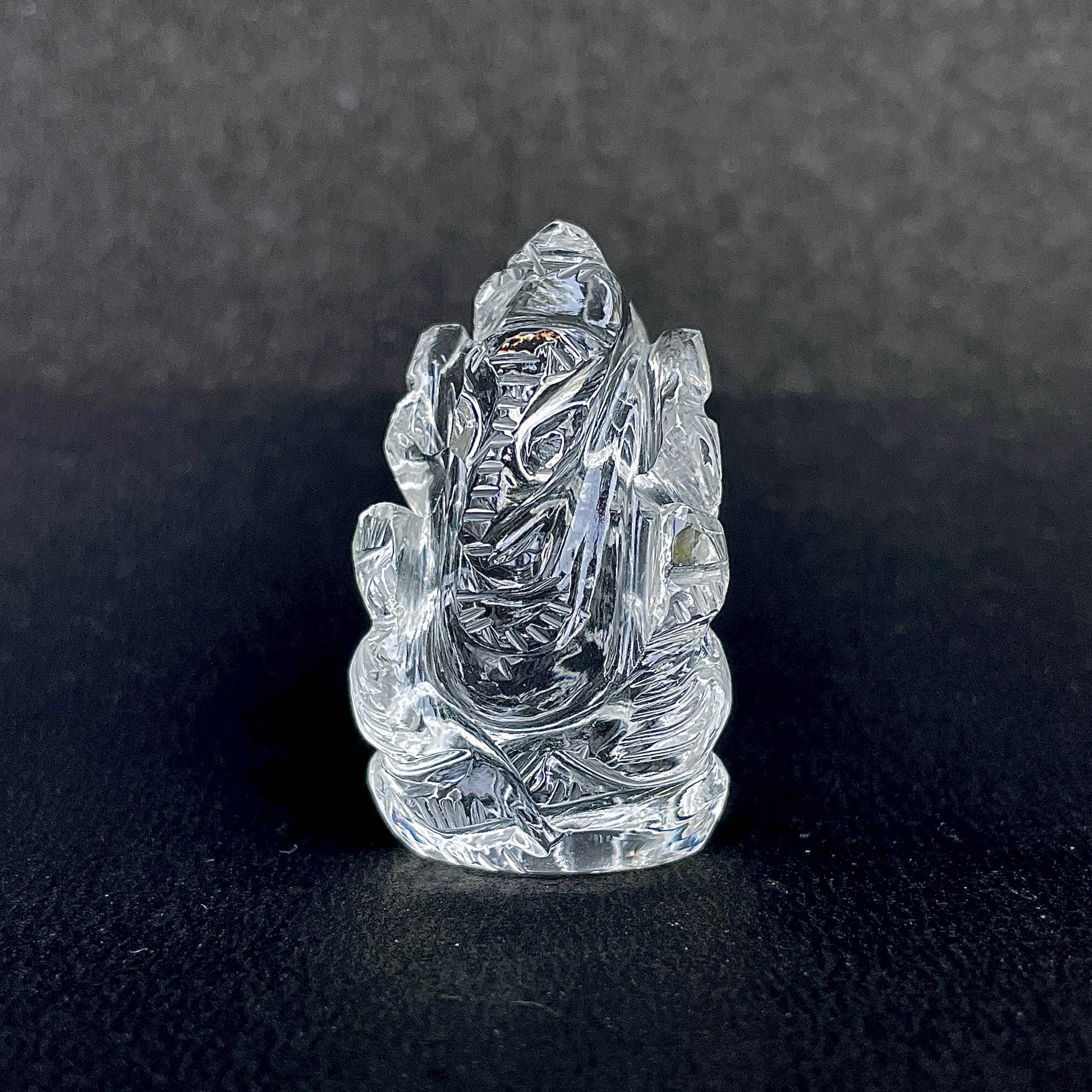 รูปเคารพพระพิฆเนศคริสตัลควอตซ์ 106.5 กะรัต สูง 3.8 ซม.(CST-MRT-111.)