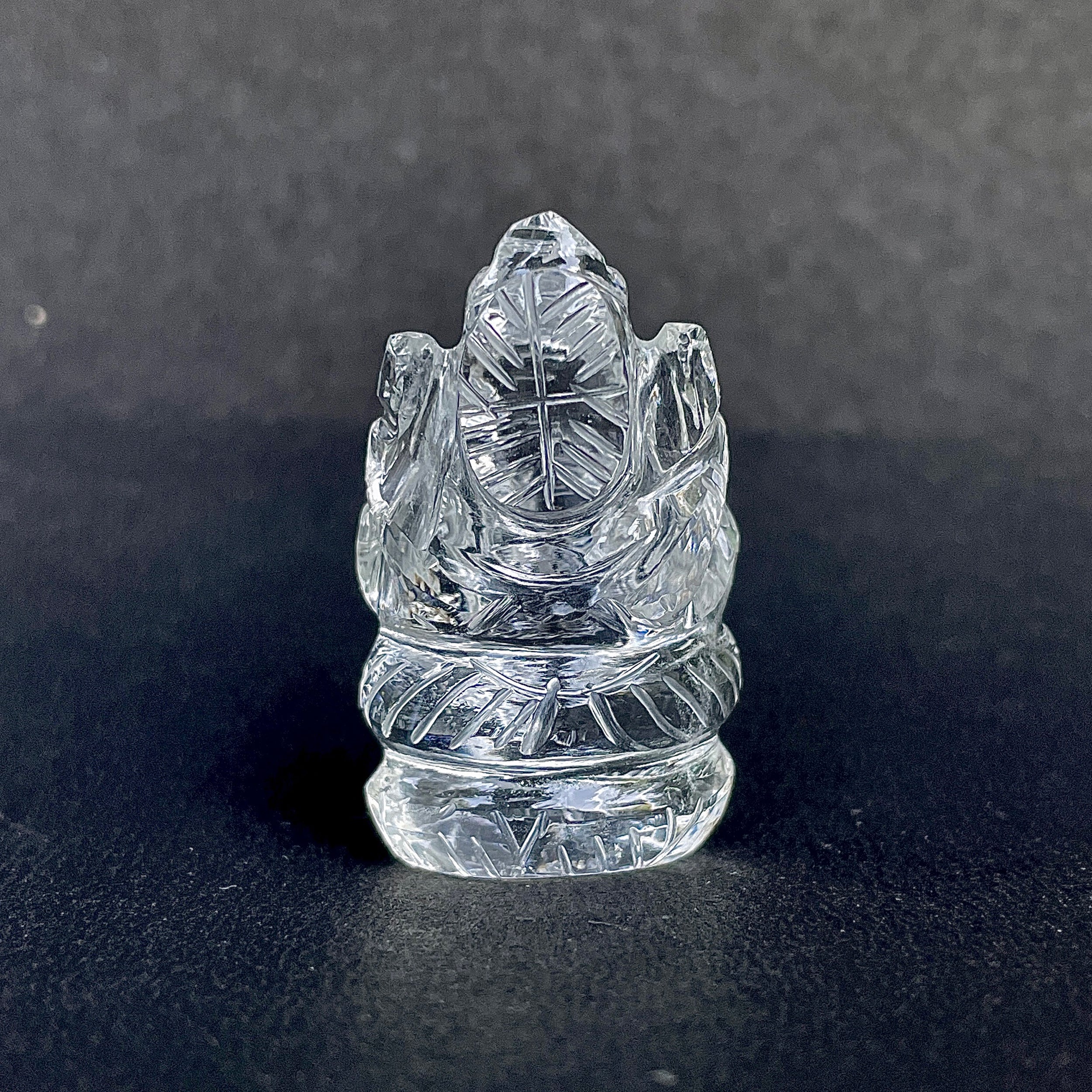 รูปเคารพพระพิฆเนศคริสตัลควอตซ์ 106.5 กะรัต สูง 3.8 ซม.(CST-MRT-111.)