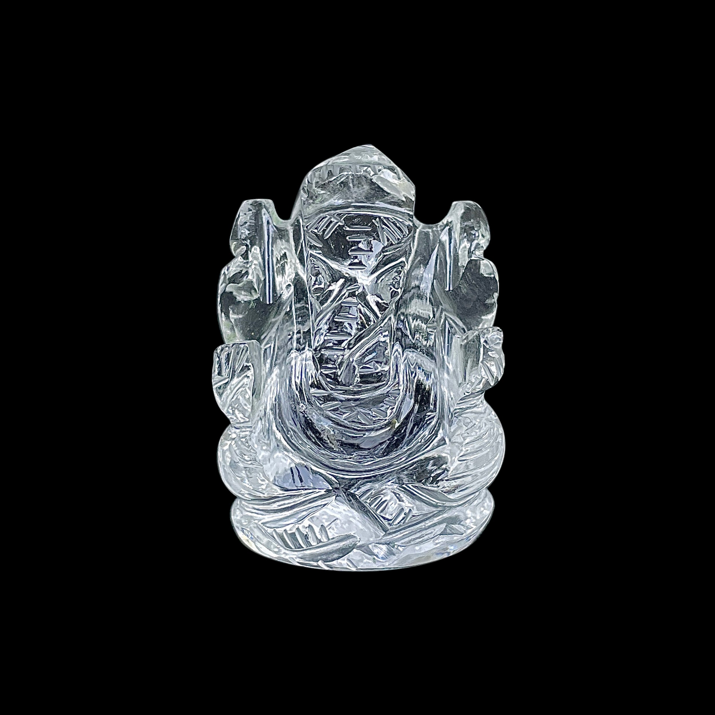 รูปเคารพพระพิฆเนศคริสตัลควอตซ์ 146 กะรัต สูง 3.8 ซม.(CST-MRT-112.)