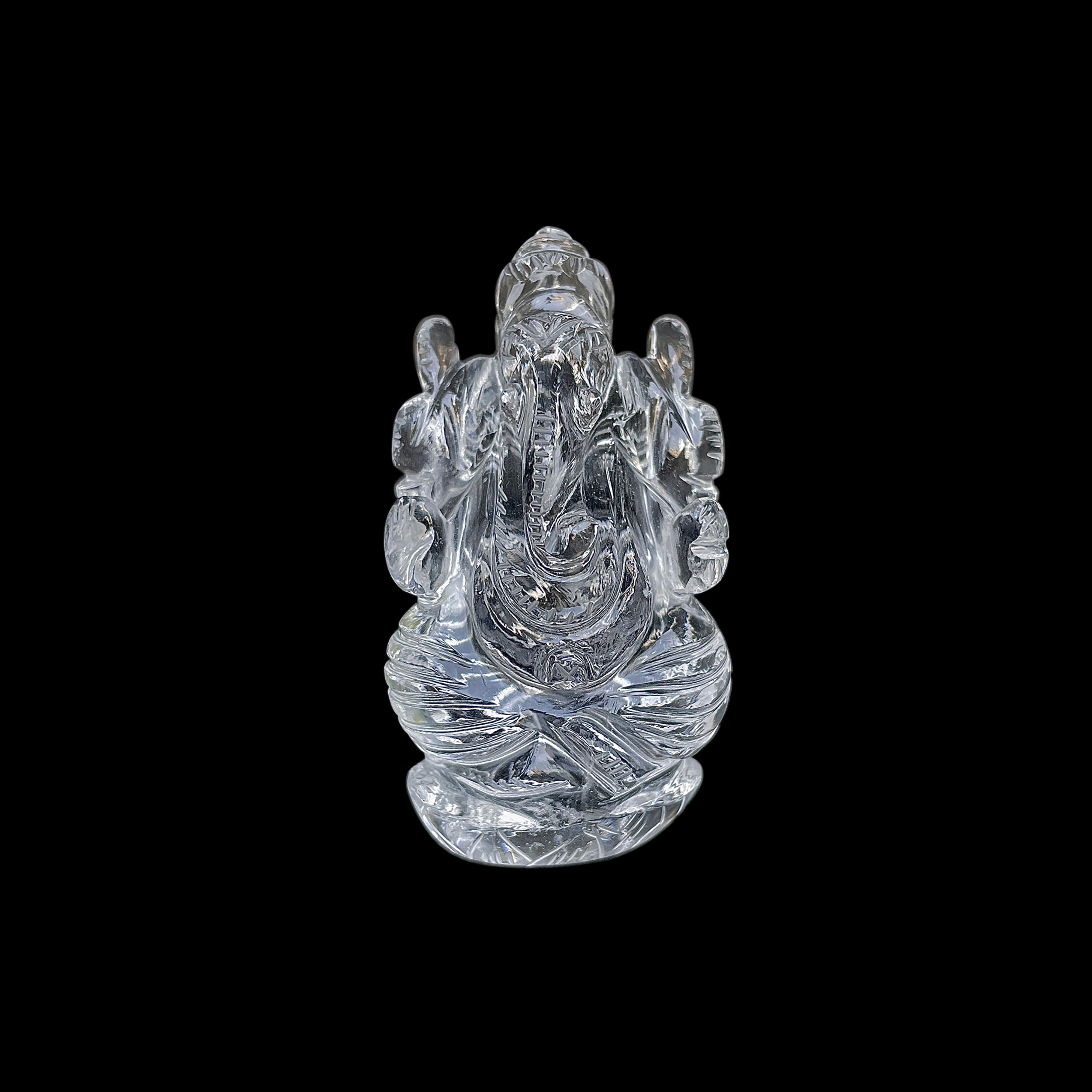 รูปเคารพพระพิฆเนศคริสตัลควอตซ์ 476 กะรัต สูง 6.8 ซม.(CST-MRT-115.)