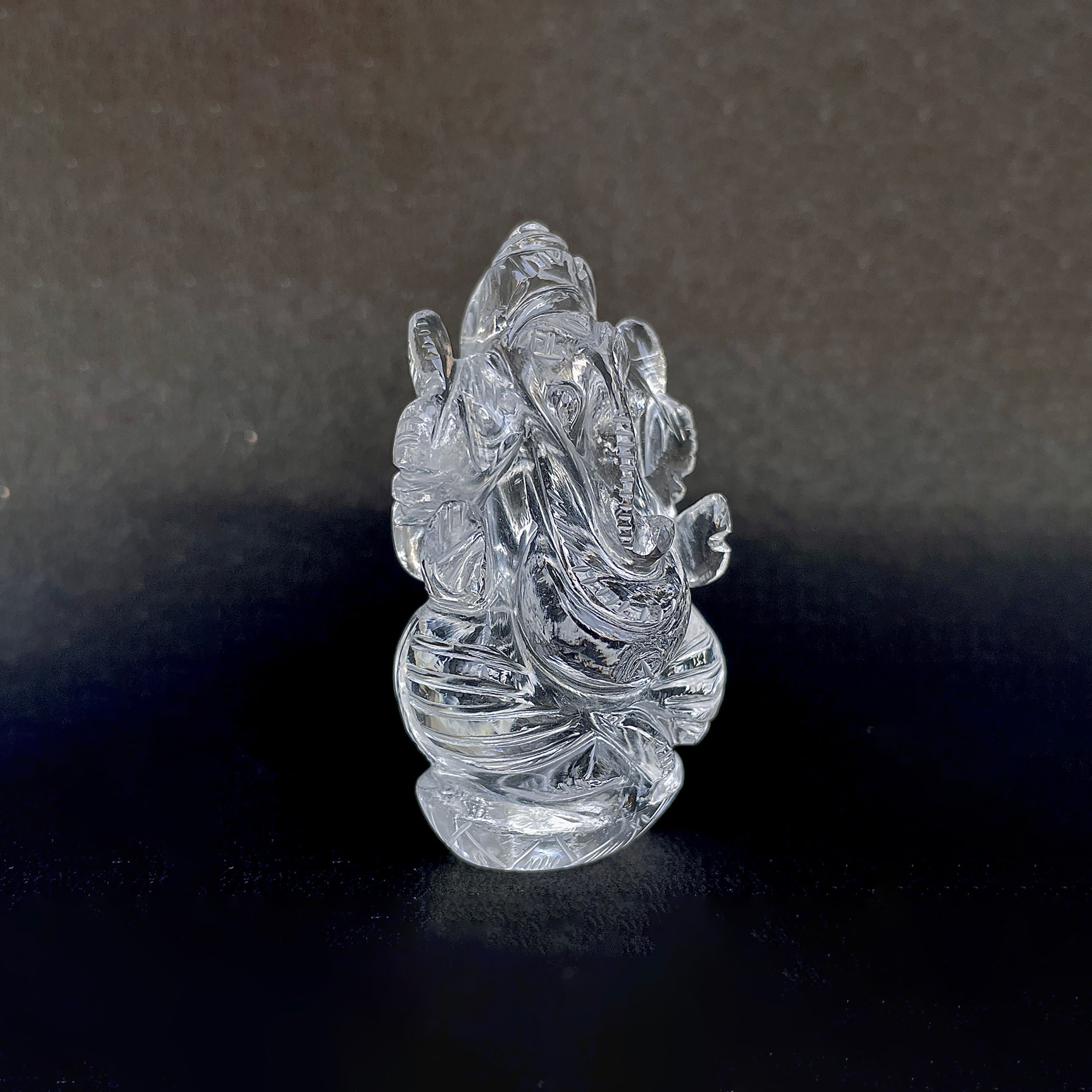 รูปเคารพพระพิฆเนศคริสตัลควอตซ์ 476 กะรัต สูง 6.8 ซม.(CST-MRT-115.)