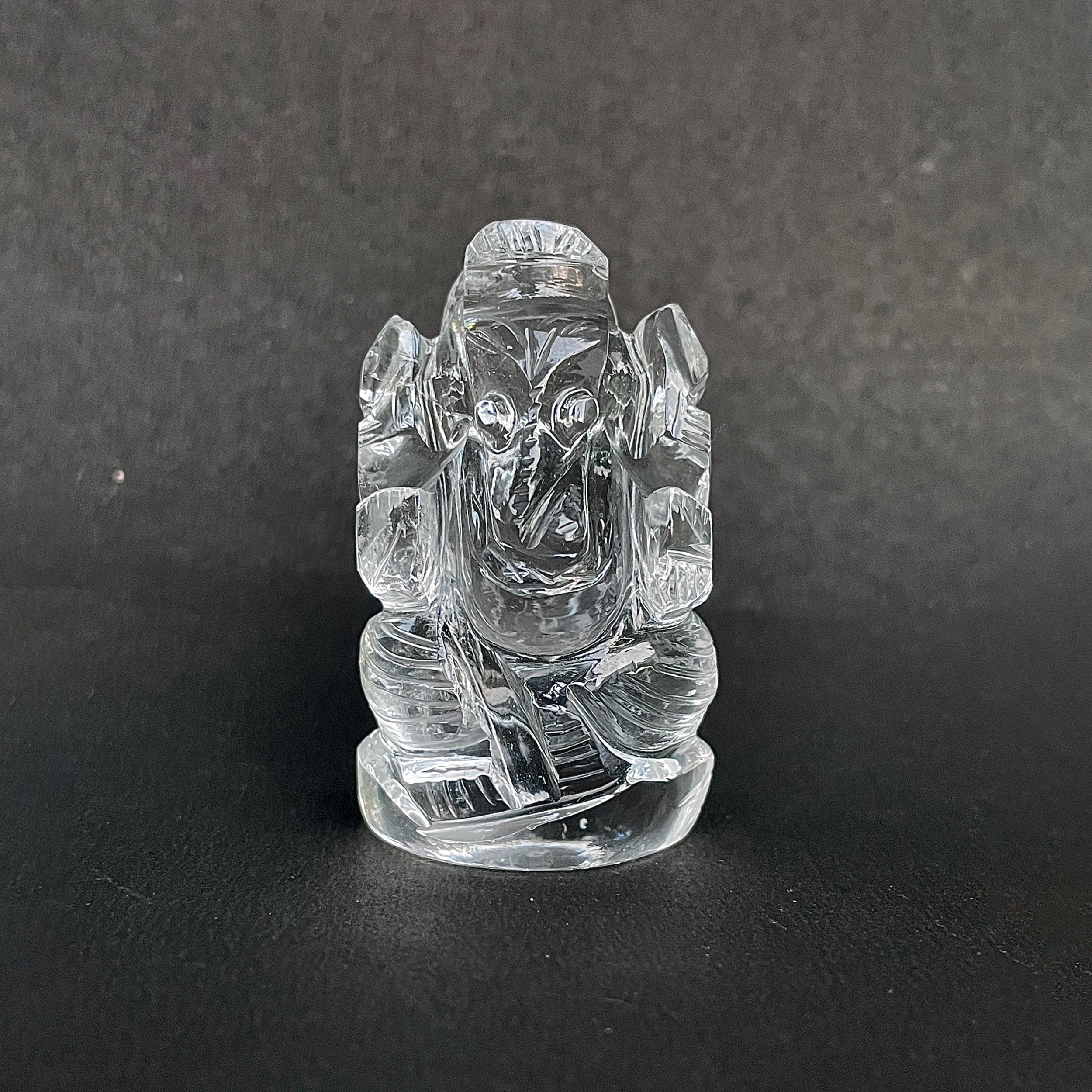 รูปเคารพพระพิฆเนศคริสตัลควอตซ์ 339.5 กะรัต สูง 5.5 ซม.(CST-MRT-116.)