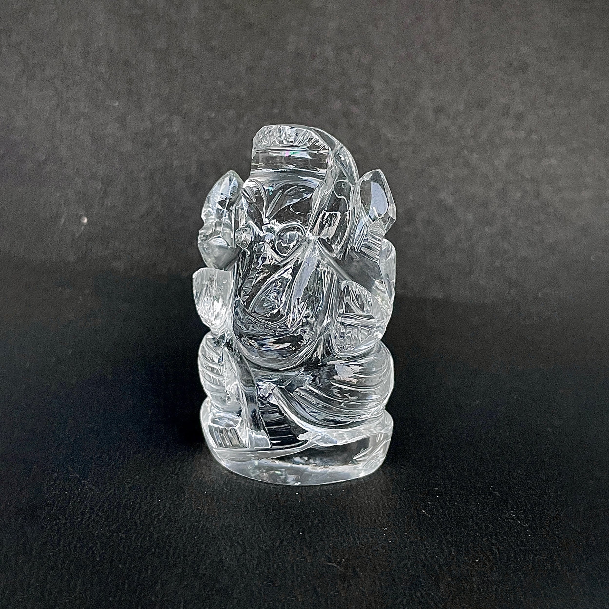 รูปเคารพพระพิฆเนศคริสตัลควอตซ์ 339.5 กะรัต สูง 5.5 ซม.(CST-MRT-116.)