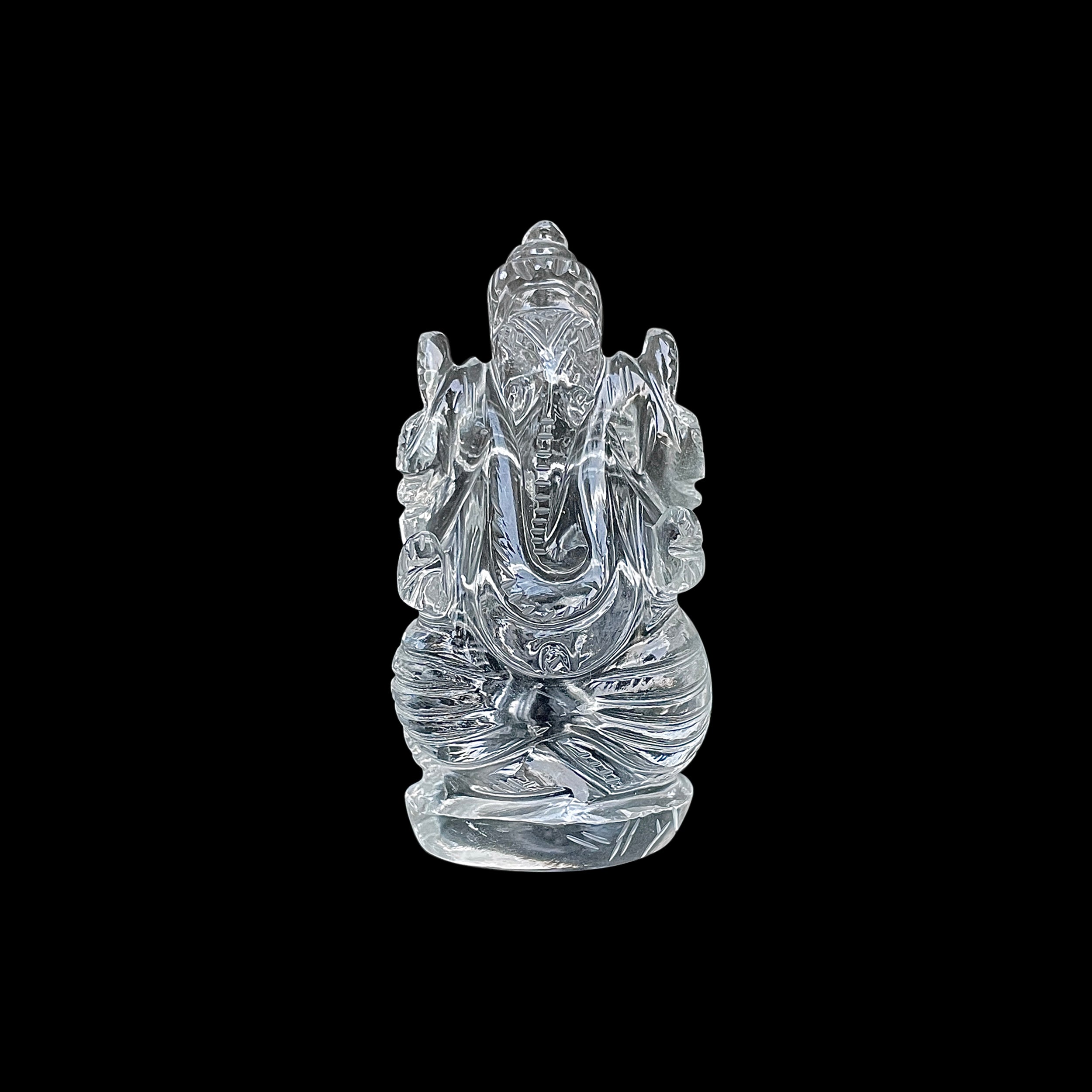 รูปเคารพพระพิฆเนศคริสตัลควอตซ์ 311.5 กะรัต สูง 6.6 ซม.(CST-MRT-117.)