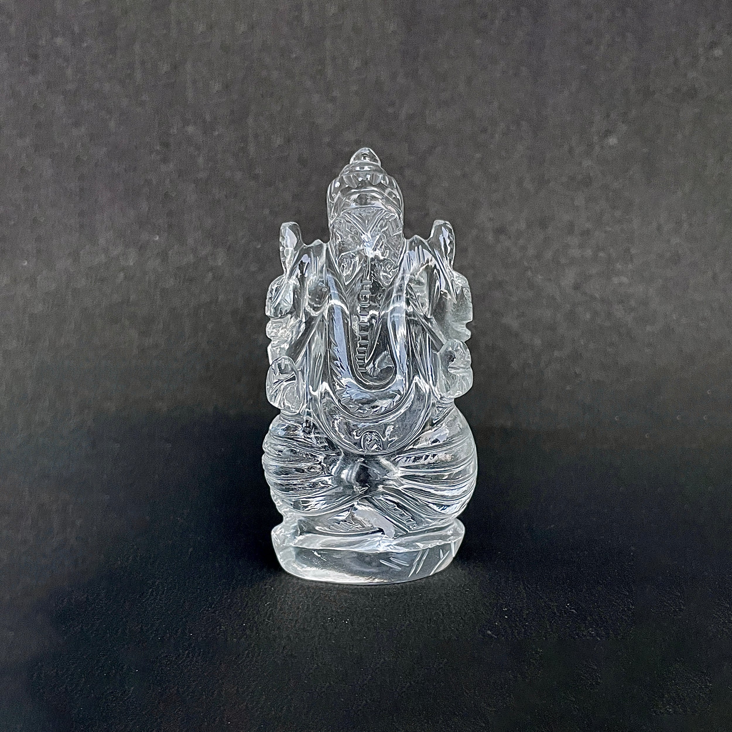 รูปเคารพพระพิฆเนศคริสตัลควอตซ์ 311.5 กะรัต สูง 6.6 ซม.(CST-MRT-117.)