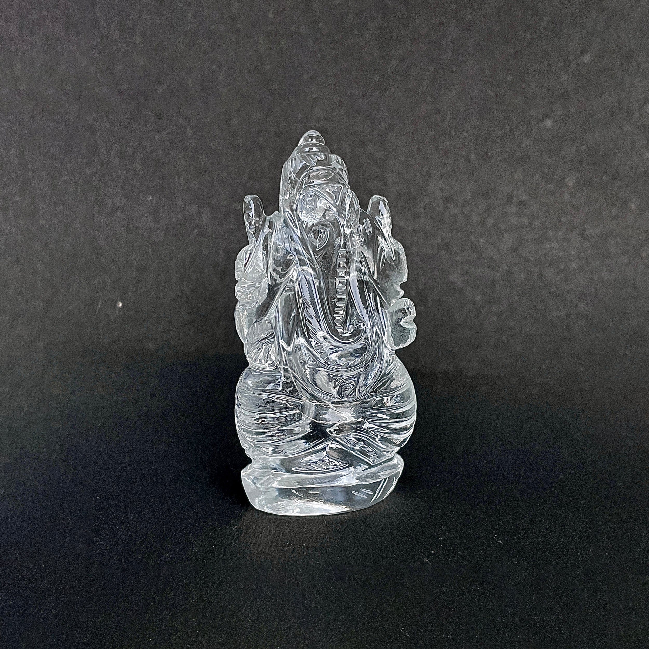 รูปเคารพพระพิฆเนศคริสตัลควอตซ์ 311.5 กะรัต สูง 6.6 ซม.(CST-MRT-117.)