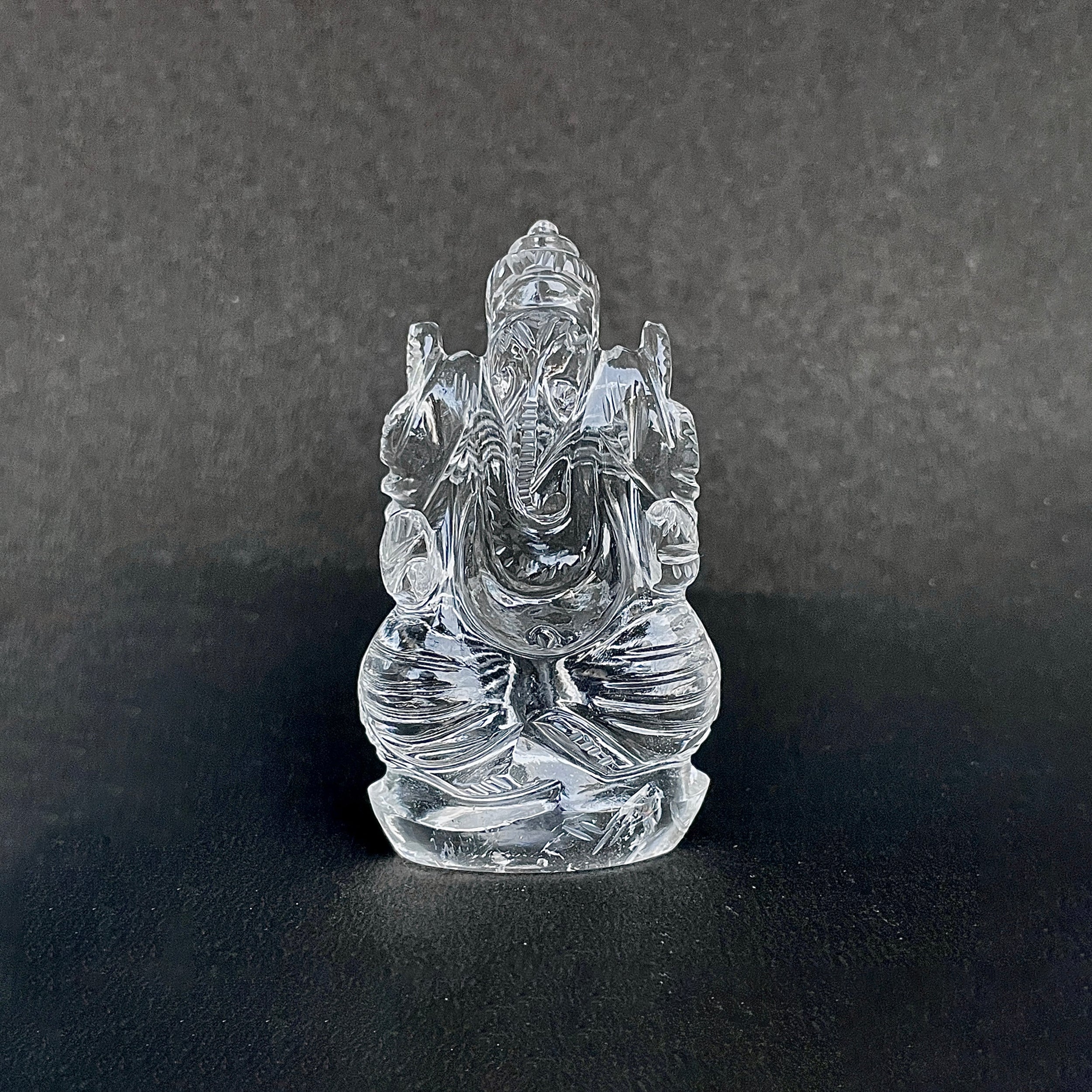 รูปเคารพพระพิฆเนศคริสตัลควอตซ์ 271 กะรัต สูง 6.3 ซม.(CST-MRT-118.)