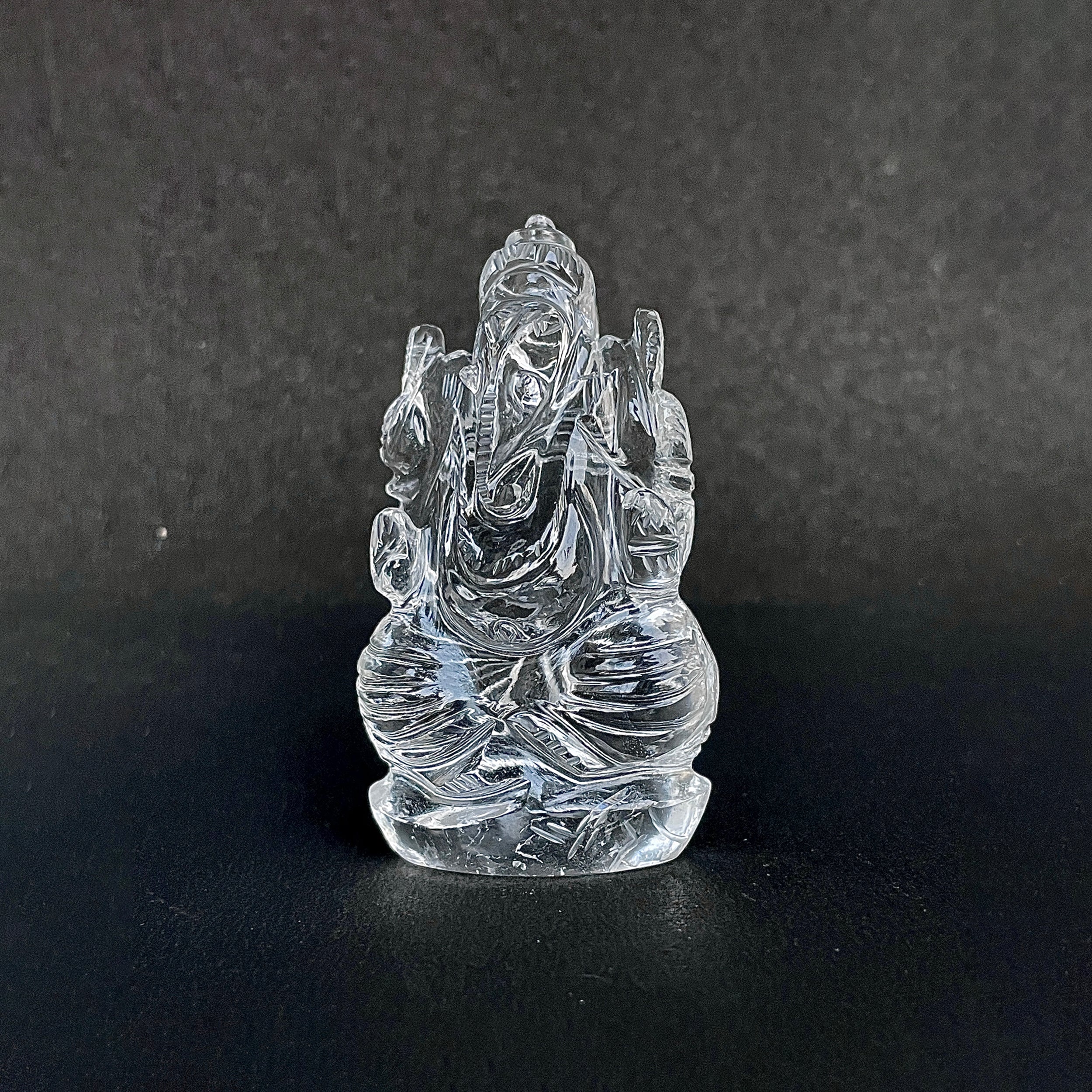 รูปเคารพพระพิฆเนศคริสตัลควอตซ์ 271 กะรัต สูง 6.3 ซม.(CST-MRT-118.)