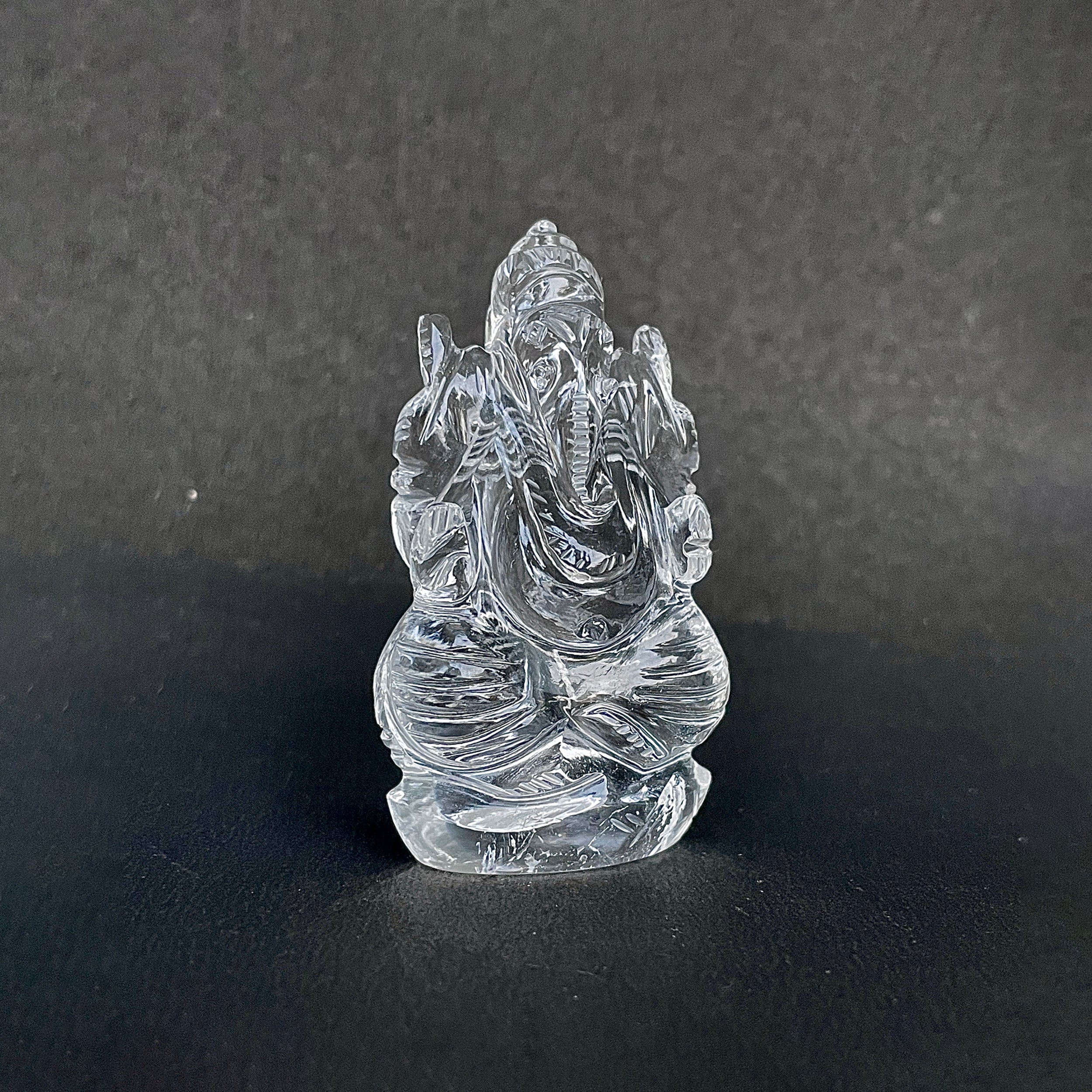 รูปเคารพพระพิฆเนศคริสตัลควอตซ์ 271 กะรัต สูง 6.3 ซม.(CST-MRT-118.)
