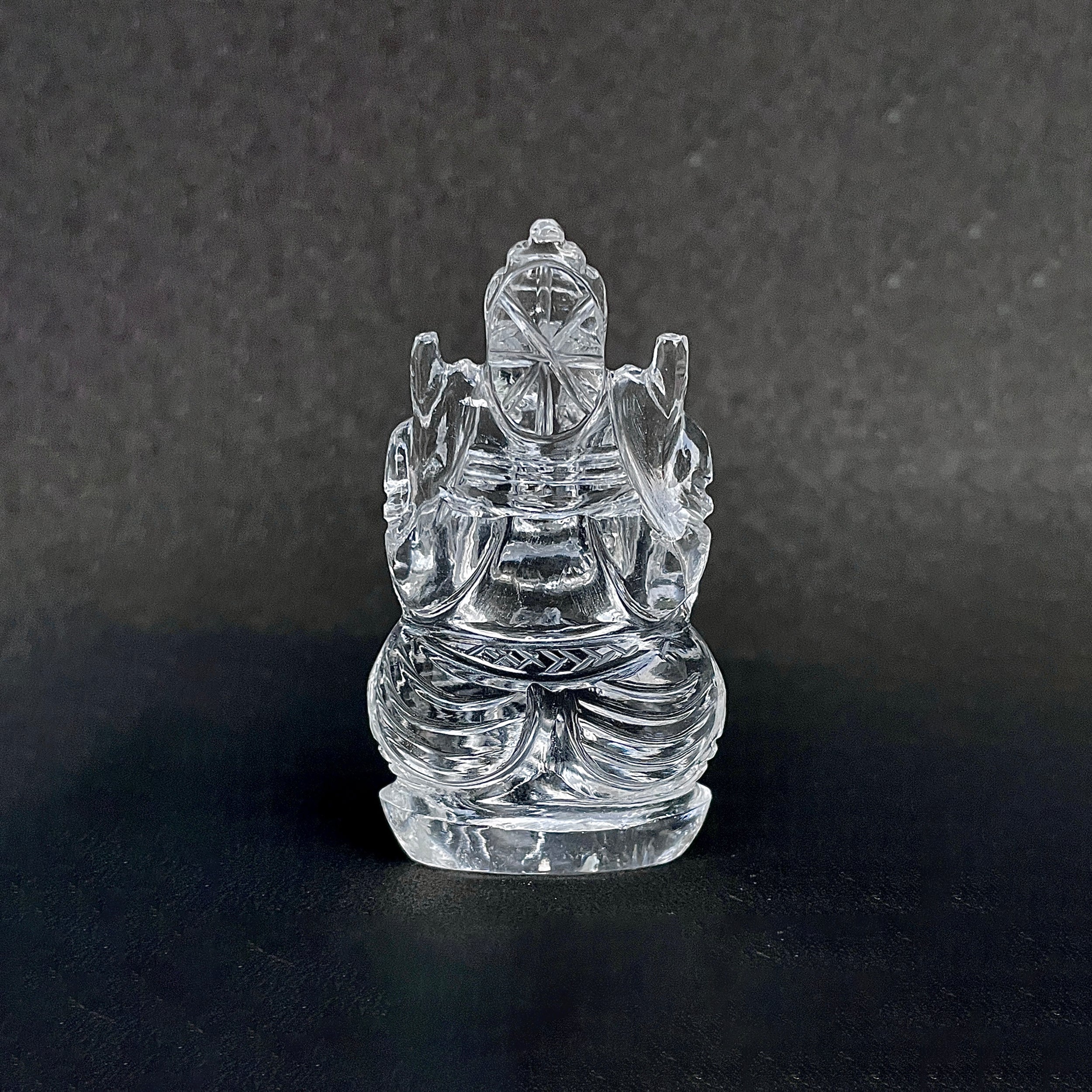 รูปเคารพพระพิฆเนศคริสตัลควอตซ์ 271 กะรัต สูง 6.3 ซม.(CST-MRT-118.)