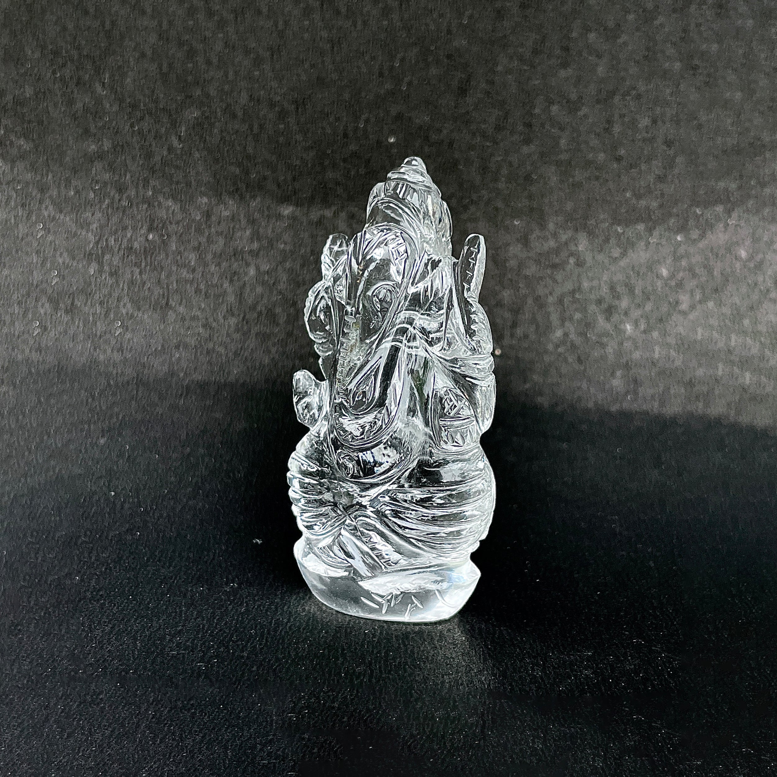 รูปเคารพพระพิฆเนศคริสตัลควอตซ์ 300.5 กะรัต สูง 6.8 ซม.(CST-MRT-123.)