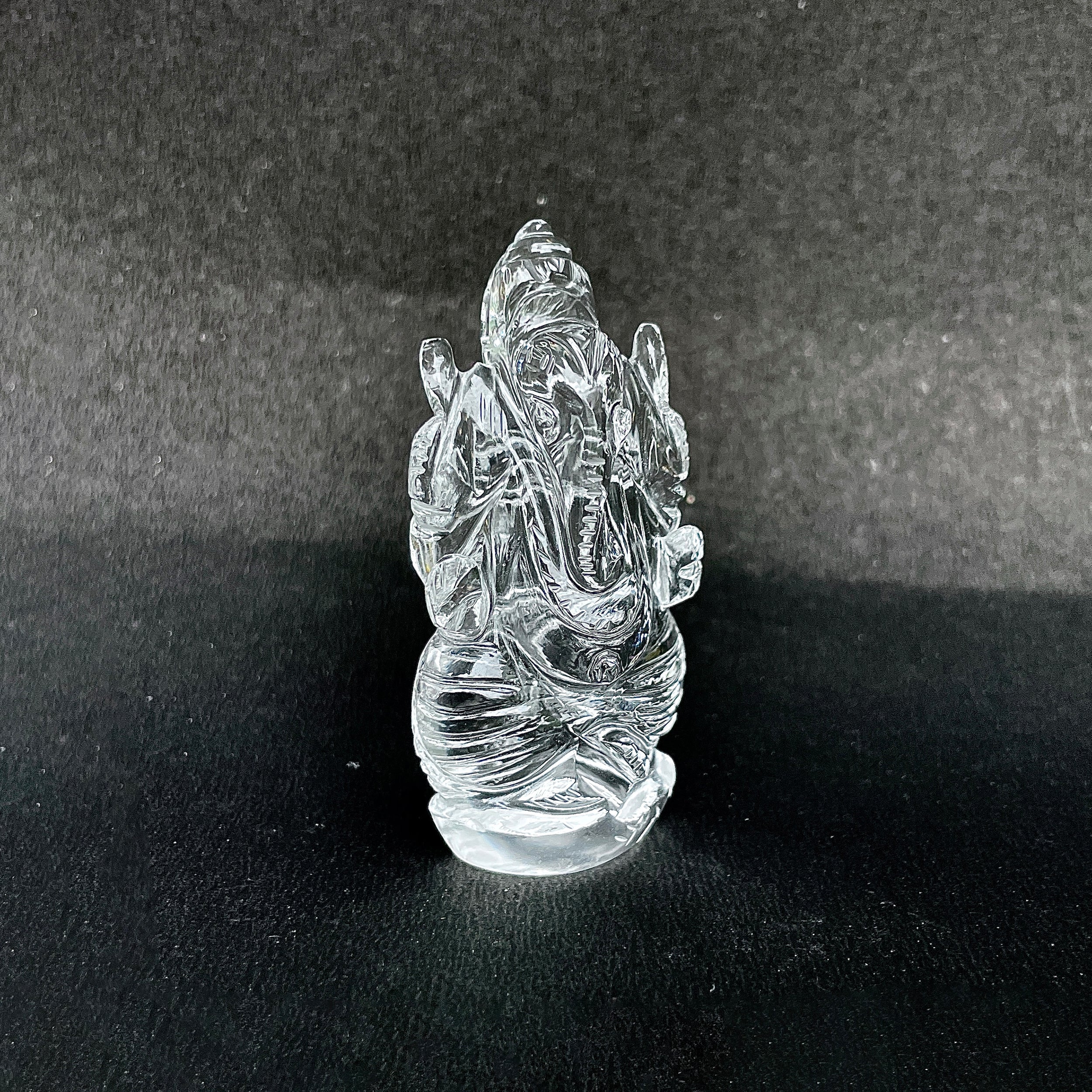 รูปเคารพพระพิฆเนศคริสตัลควอตซ์ 300.5 กะรัต สูง 6.8 ซม.(CST-MRT-123.)