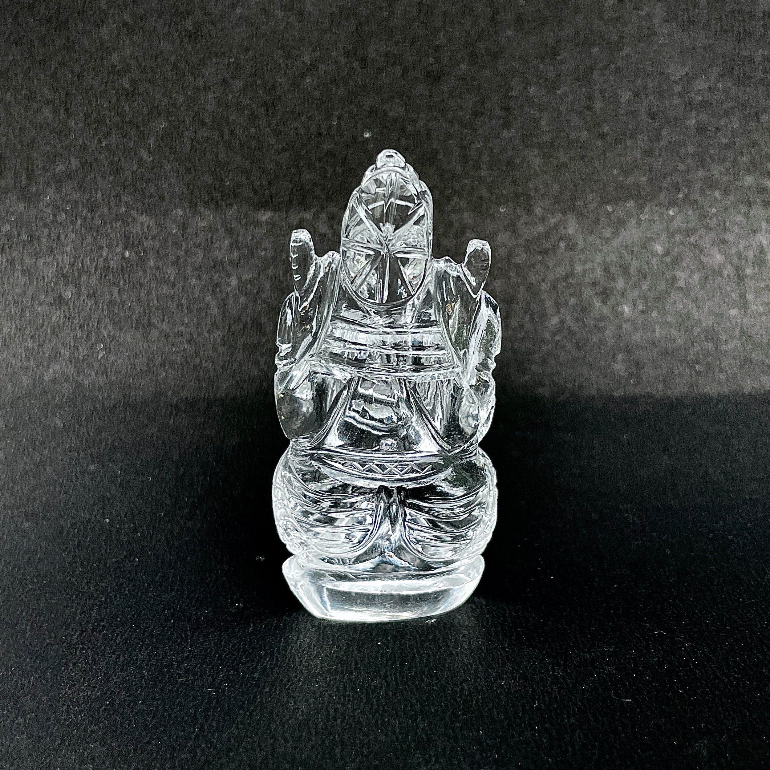รูปเคารพพระพิฆเนศคริสตัลควอตซ์ 300.5 กะรัต สูง 6.8 ซม.(CST-MRT-123.)