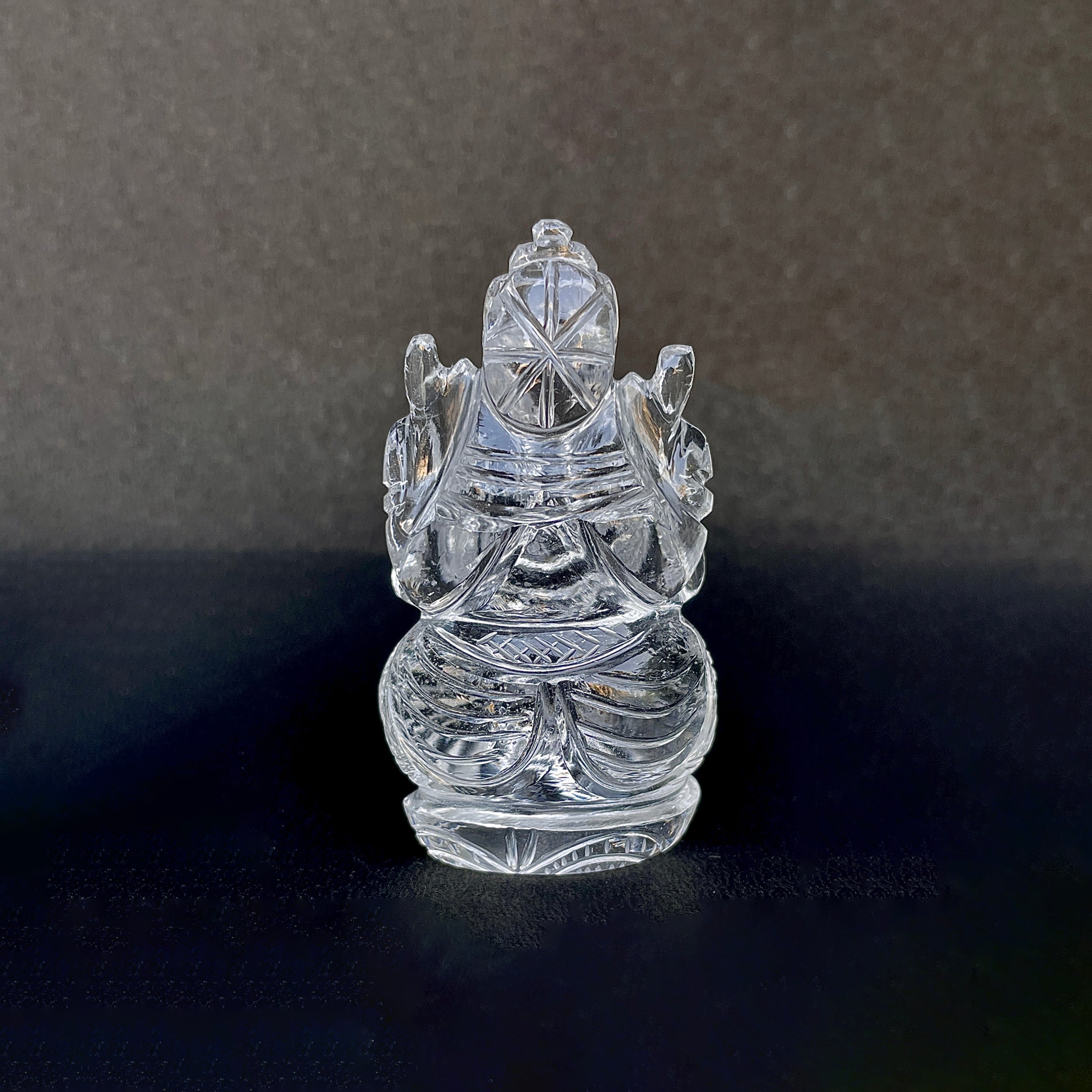 รูปเคารพพระพิฆเนศคริสตัลควอตซ์ 383.5 กะรัต สูง 6.8 ซม.(CST-MRT-126.)