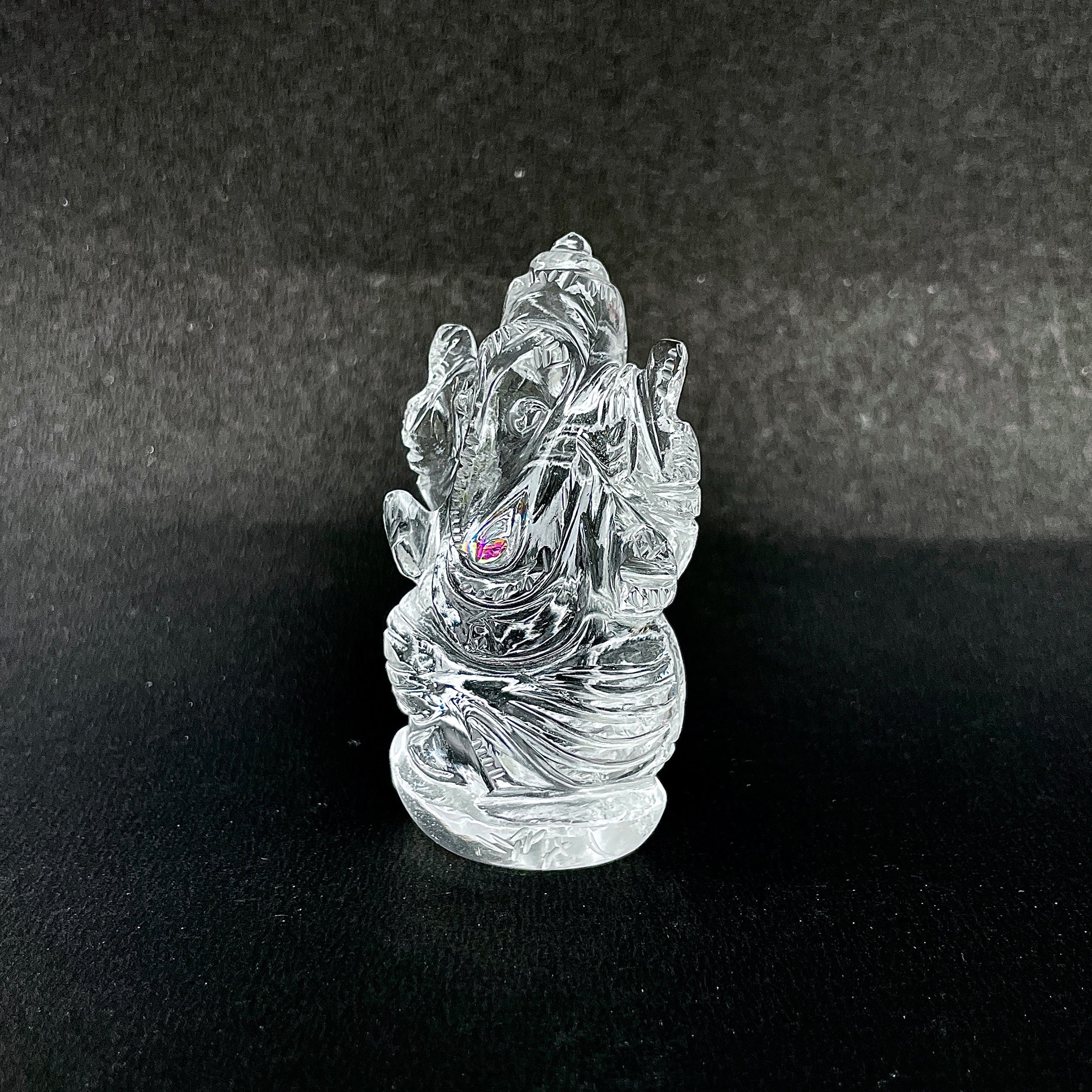 รูปเคารพพระพิฆเนศคริสตัลควอตซ์ 394.5 กะรัต สูง 6.6 ซม.(CST-MRT-127.)