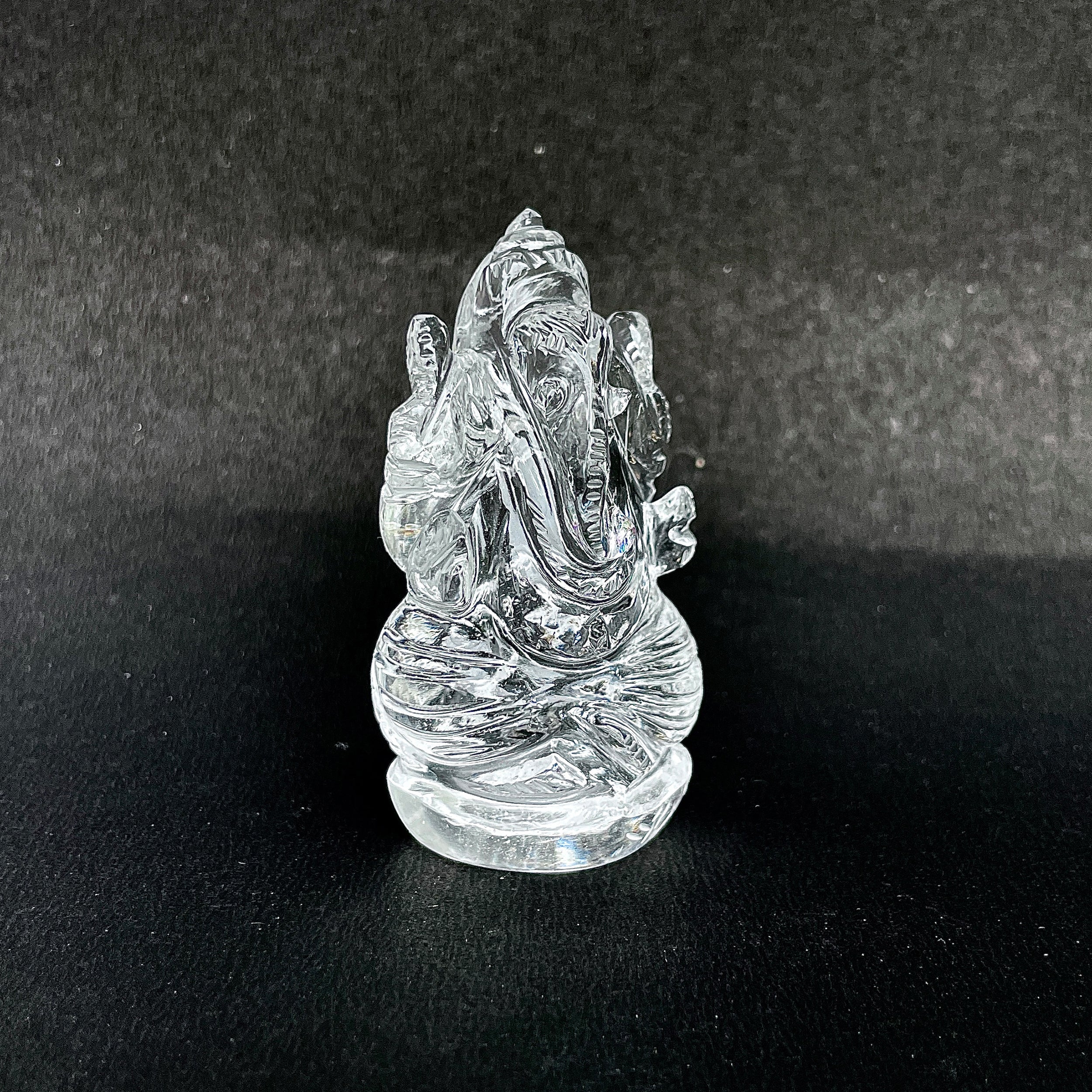 รูปเคารพพระพิฆเนศคริสตัลควอตซ์ 394.5 กะรัต สูง 6.6 ซม.(CST-MRT-127.)