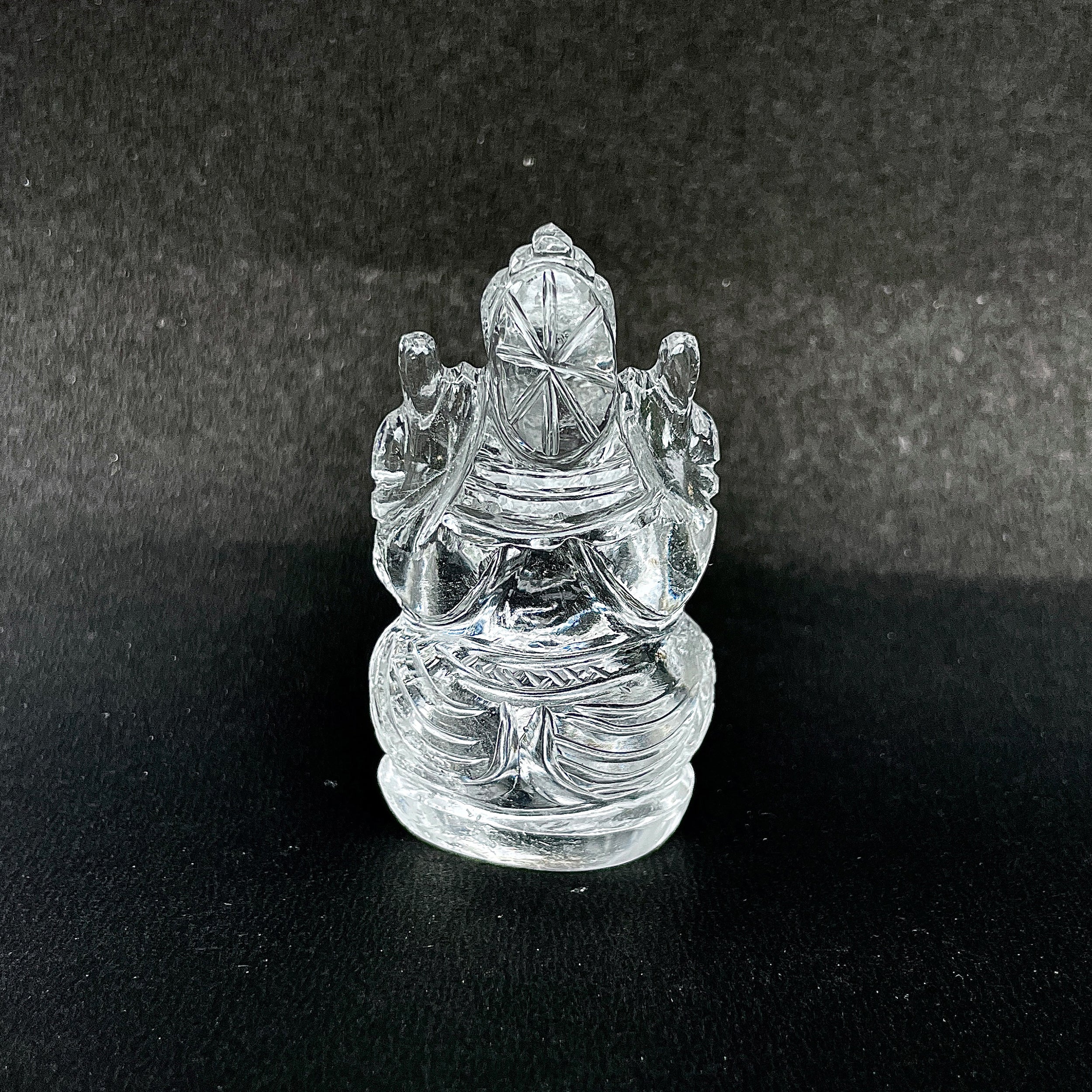 รูปเคารพพระพิฆเนศคริสตัลควอตซ์ 394.5 กะรัต สูง 6.6 ซม.(CST-MRT-127.)