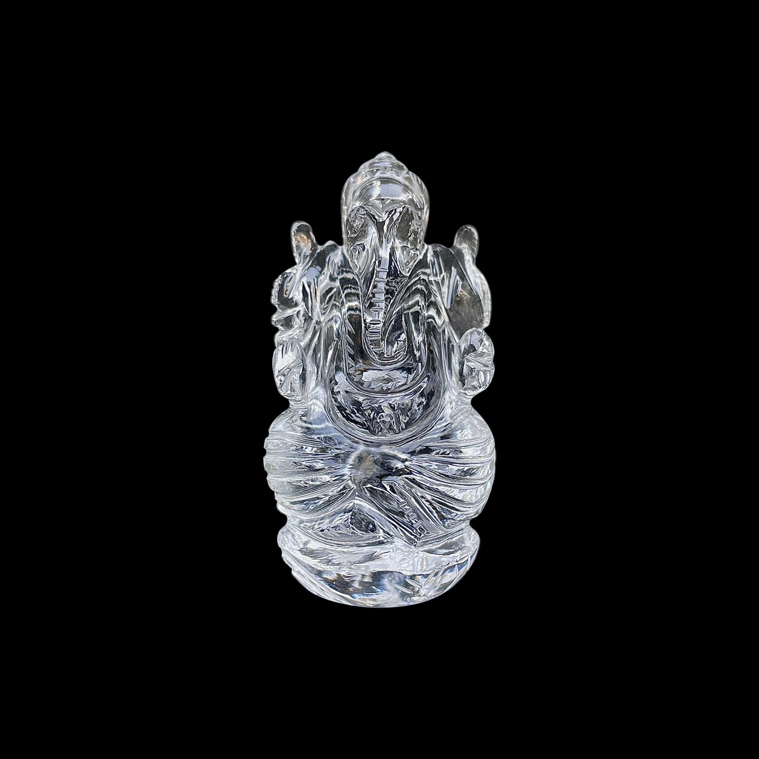 รูปเคารพพระพิฆเนศคริสตัลควอตซ์ 384.5 กะรัต สูง 6.6 ซม.(CST-MRT-129.)