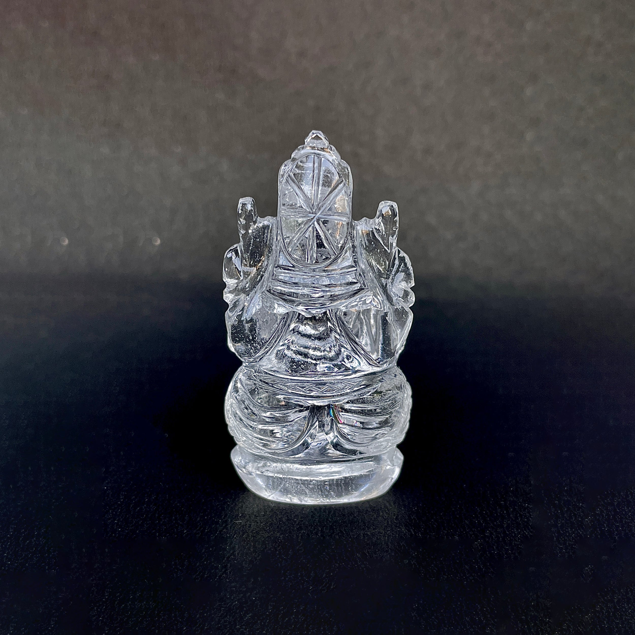 รูปเคารพพระพิฆเนศคริสตัลควอตซ์ 264 กะรัต สูง 6 ซม.(CST-MRT-134.)