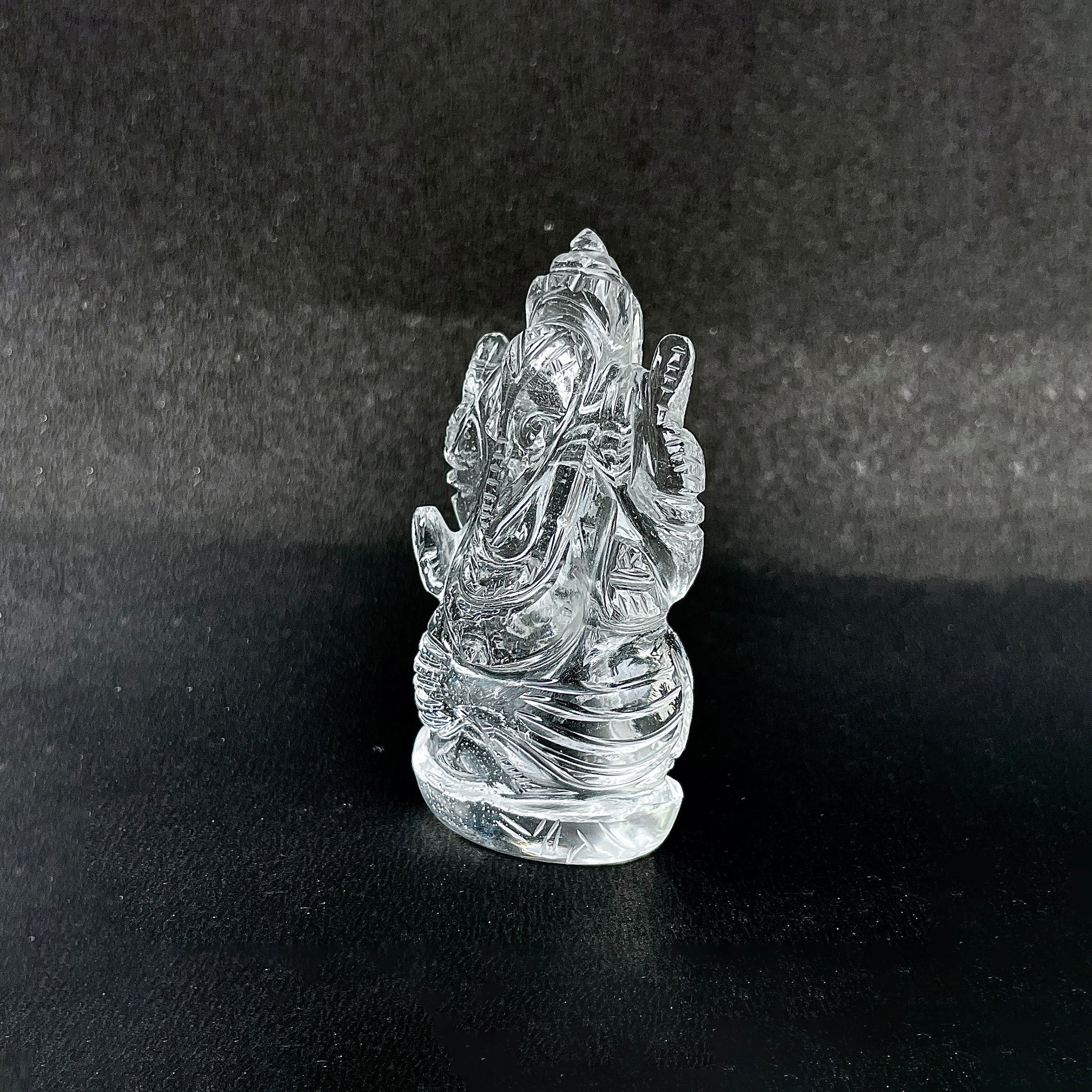 รูปเคารพพระพิฆเนศคริสตัลควอตซ์ 373.5 กะรัต สูง 7.1 ซม.(CST-MRT-135.)