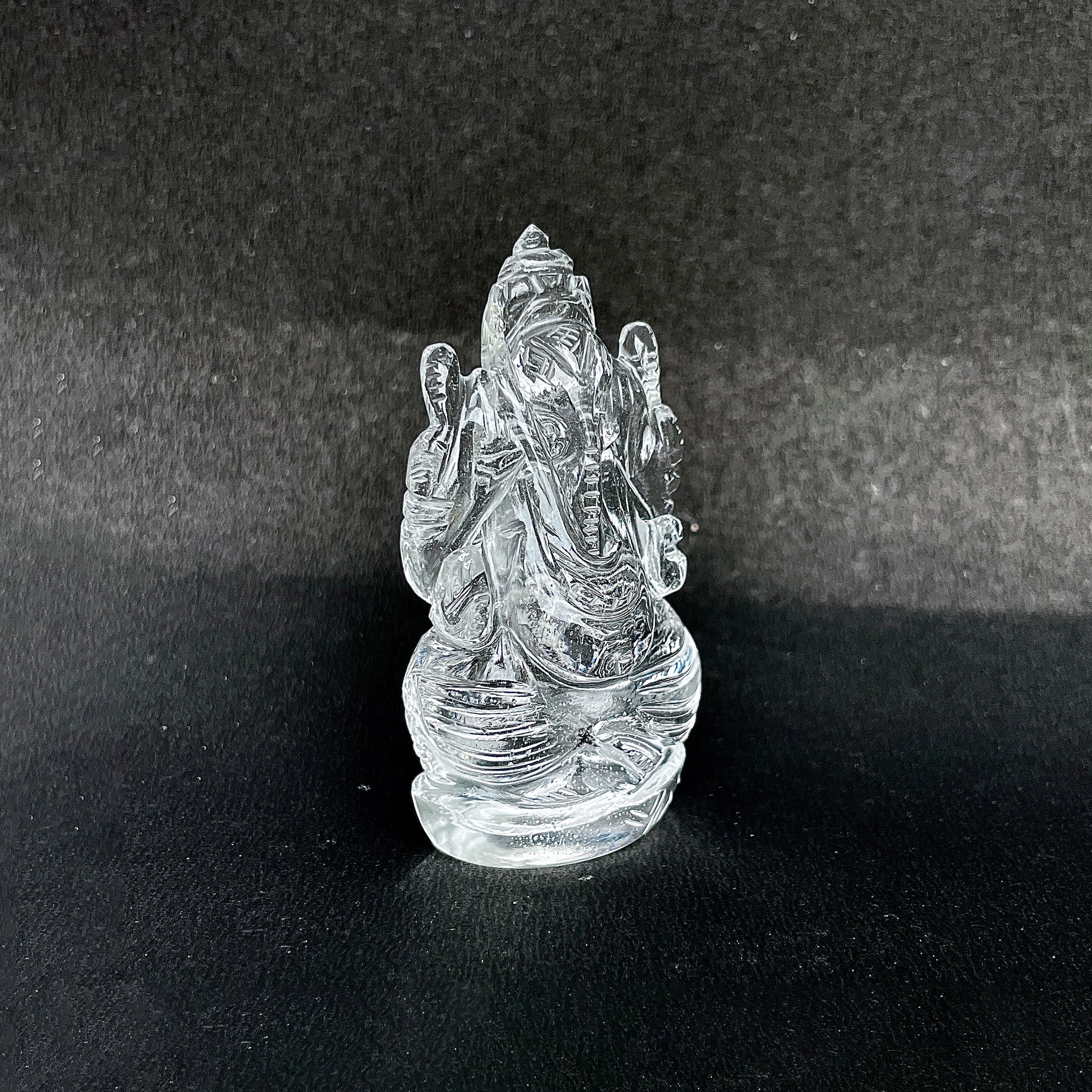รูปเคารพพระพิฆเนศคริสตัลควอตซ์ 373.5 กะรัต สูง 7.1 ซม.(CST-MRT-135.)