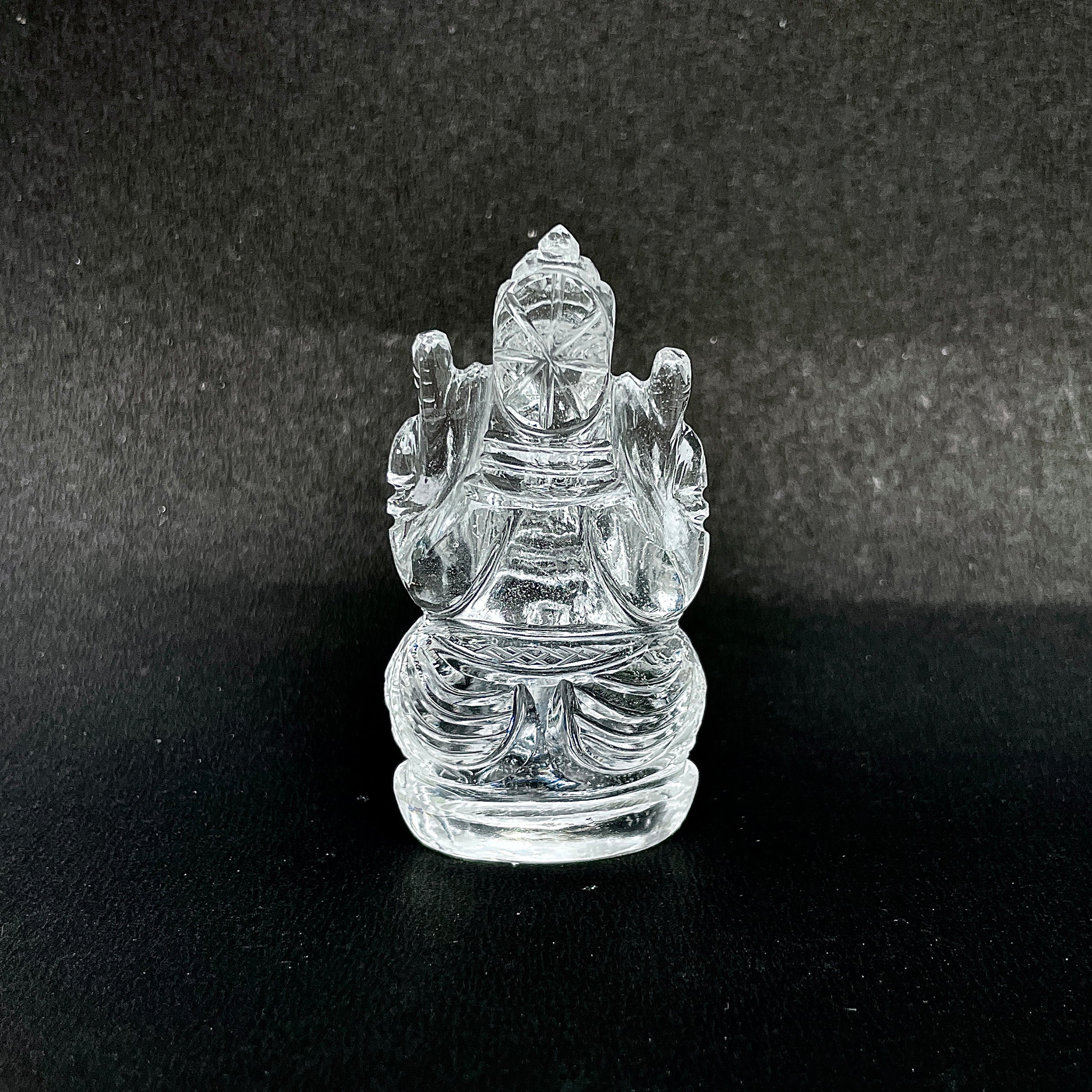 รูปเคารพพระพิฆเนศคริสตัลควอตซ์ 373.5 กะรัต สูง 7.1 ซม.(CST-MRT-135.)