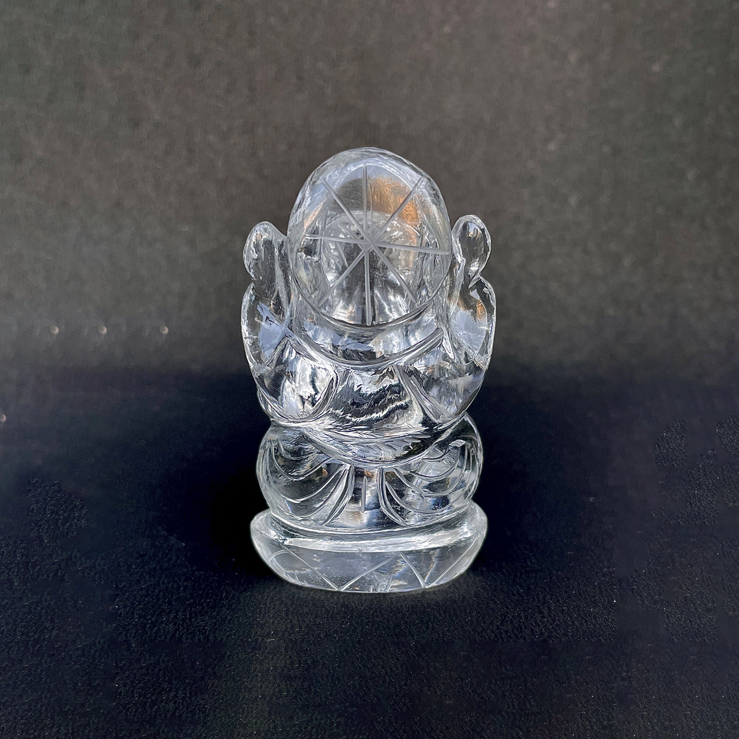 รูปเคารพพระพิฆเนศคริสตัลควอตซ์ 509 กะรัต สูง 6.8 ซม.(CST-MRT-136.)