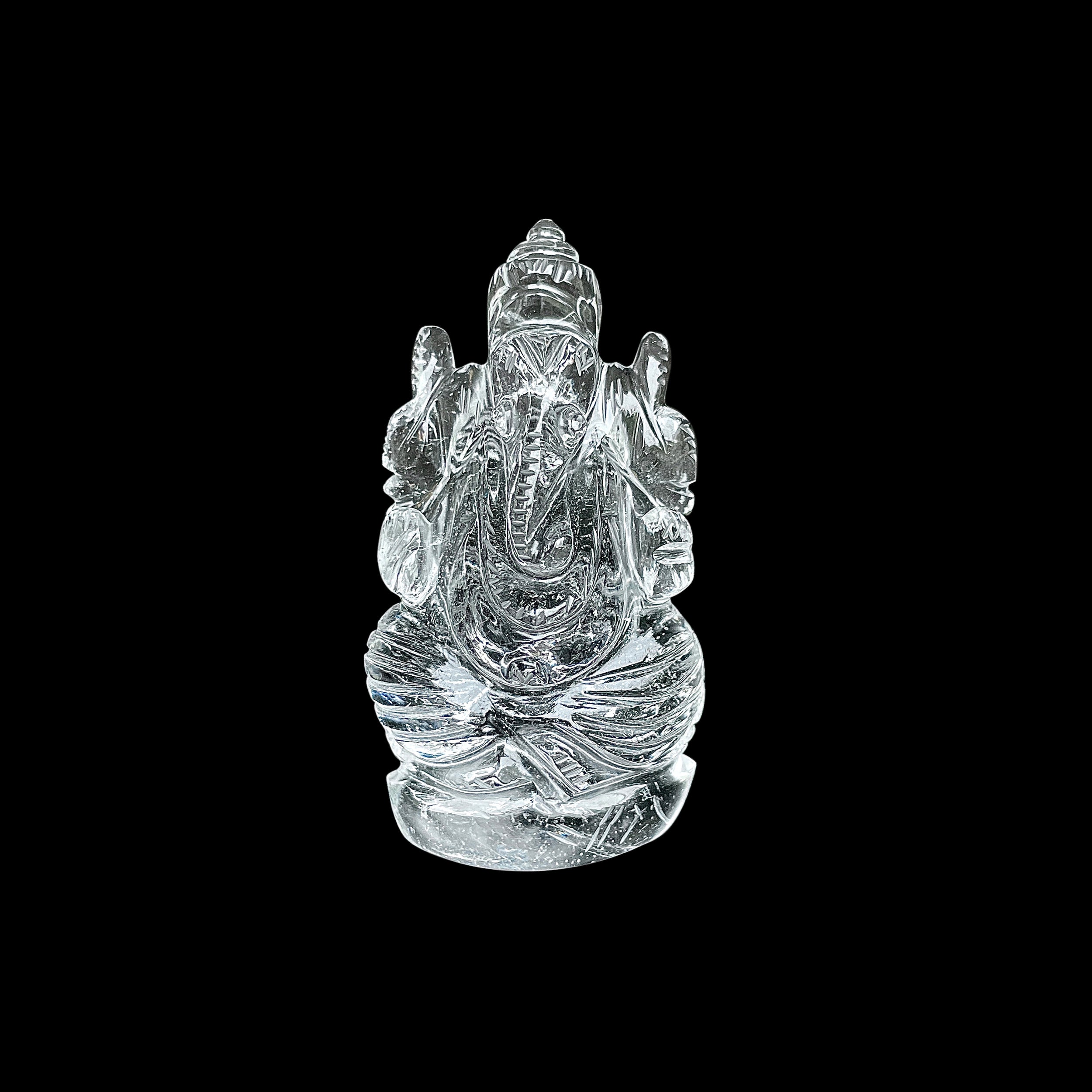 รูปเคารพพระพิฆเนศคริสตัลควอตซ์ 409.5 กะรัต สูง 7.3 ซม.(CST-MRT-137.)