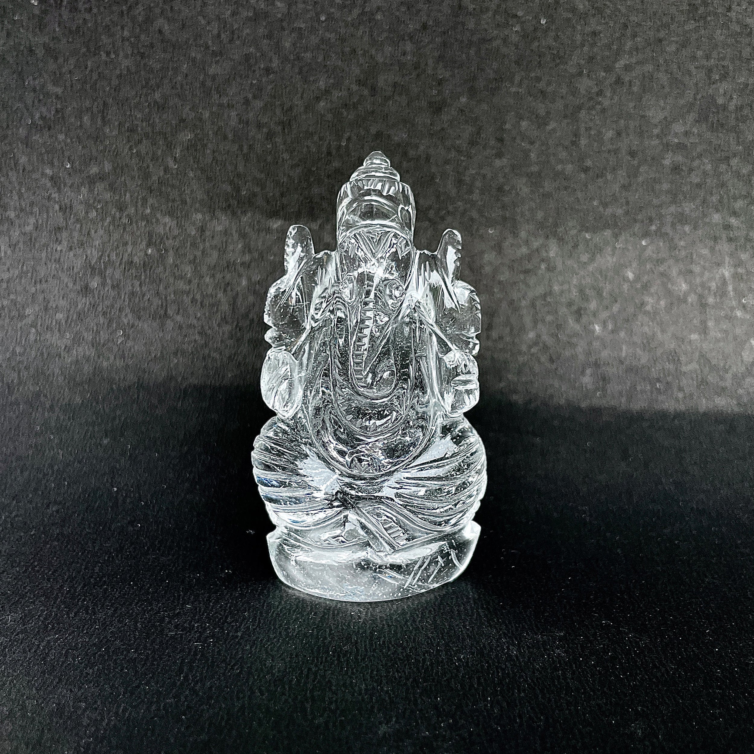 รูปเคารพพระพิฆเนศคริสตัลควอตซ์ 409.5 กะรัต สูง 7.3 ซม.(CST-MRT-137.)