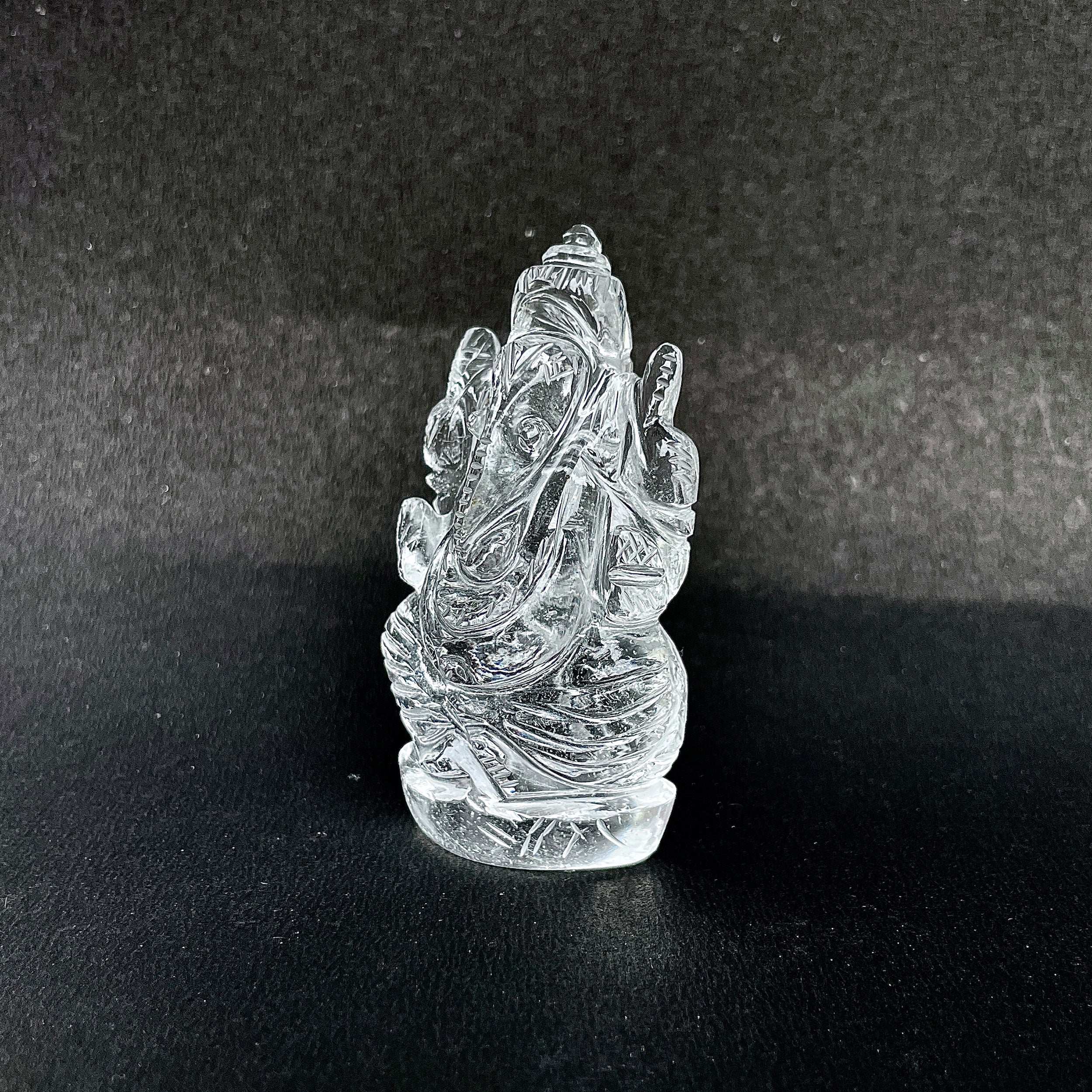รูปเคารพพระพิฆเนศคริสตัลควอตซ์ 409.5 กะรัต สูง 7.3 ซม.(CST-MRT-137.)