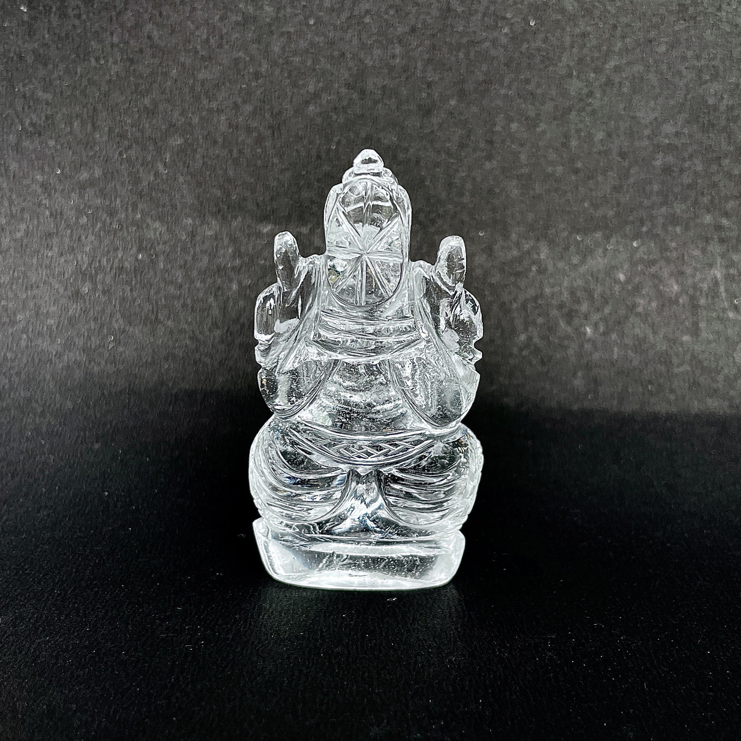 รูปเคารพพระพิฆเนศคริสตัลควอตซ์ 409.5 กะรัต สูง 7.3 ซม.(CST-MRT-137.)