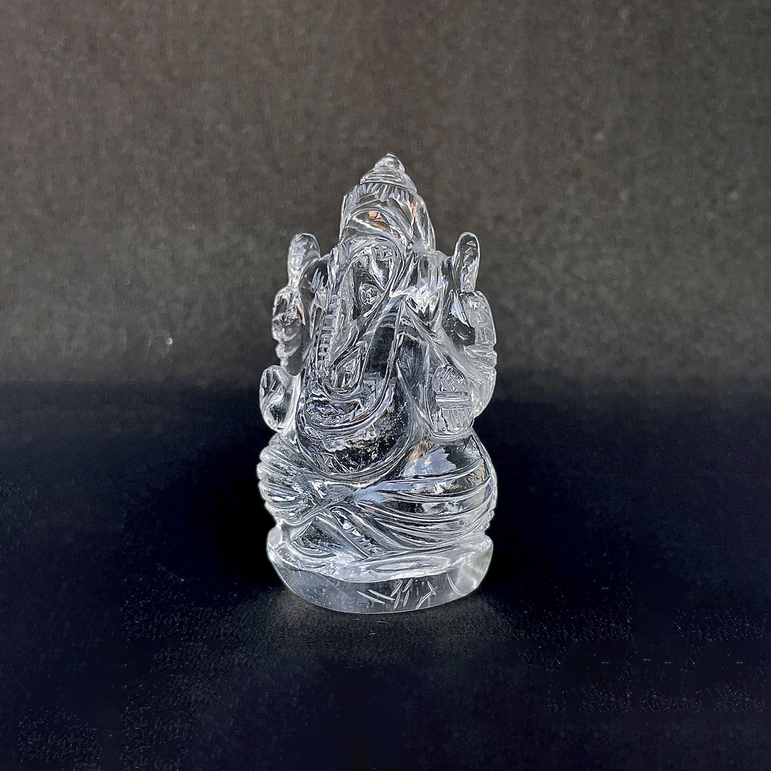รูปเคารพพระพิฆเนศคริสตัลควอตซ์ 515 กะรัต สูง 7.1 ซม.(CST-MRT-139.)